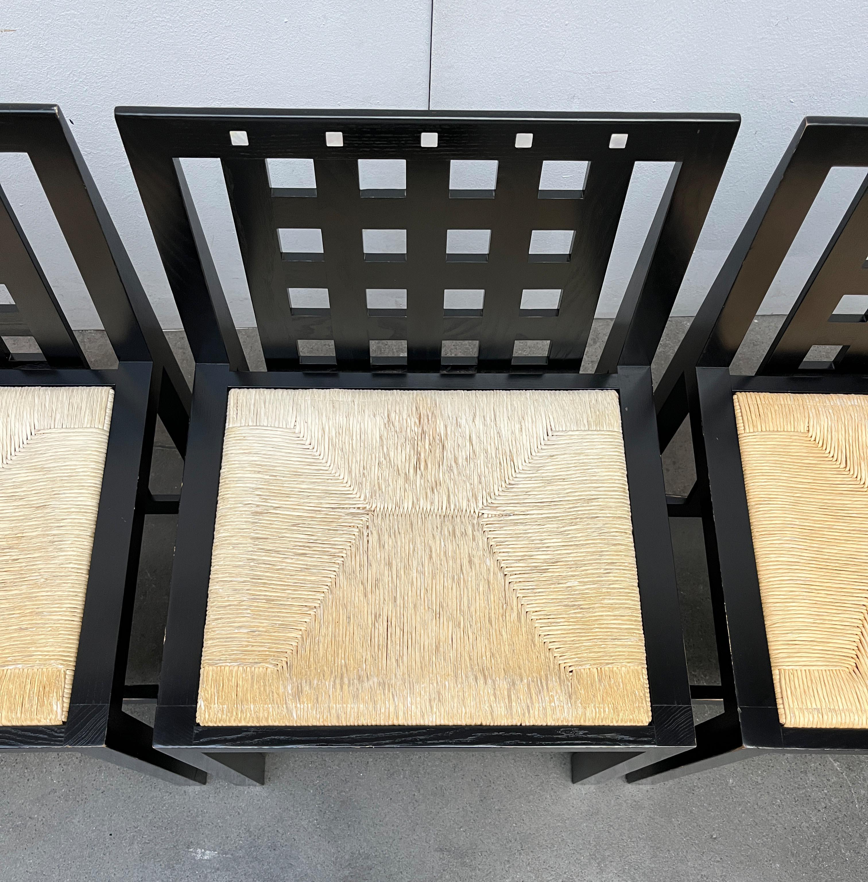 Satz von 4 italienischen 324 D. S. 3 Stühlen von Charles Rennie Mackintosh Cassina im Angebot 5