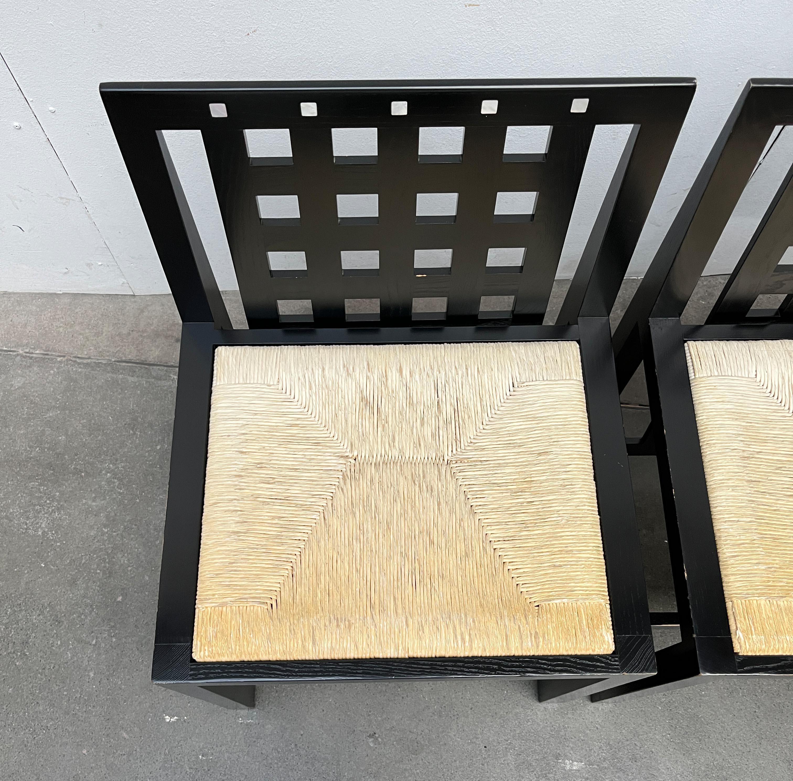 Satz von 4 italienischen 324 D. S. 3 Stühlen von Charles Rennie Mackintosh Cassina im Angebot 6