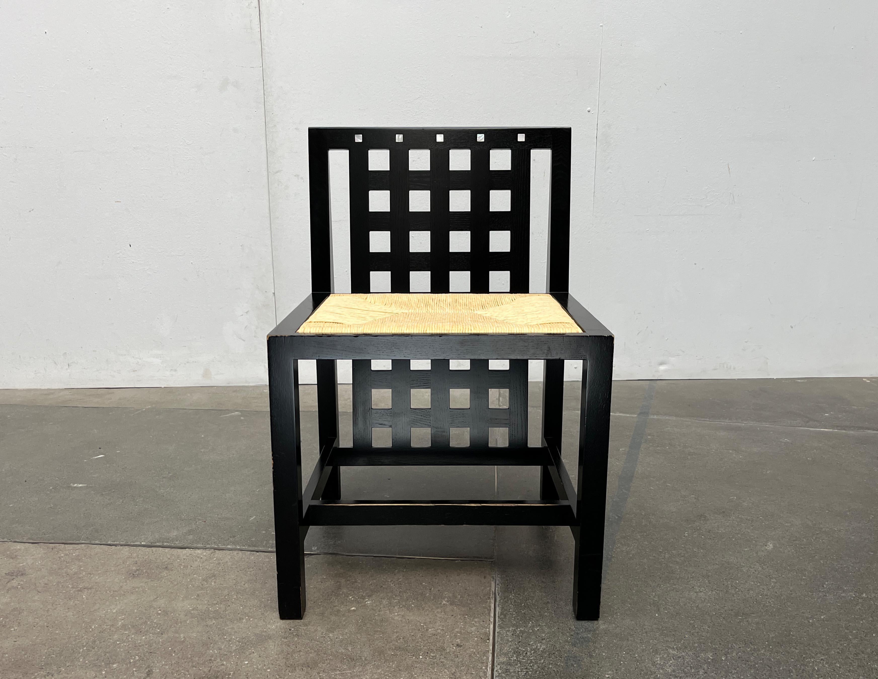 Satz von 4 italienischen 324 D. S. 3 Stühlen von Charles Rennie Mackintosh Cassina (Italienisch) im Angebot