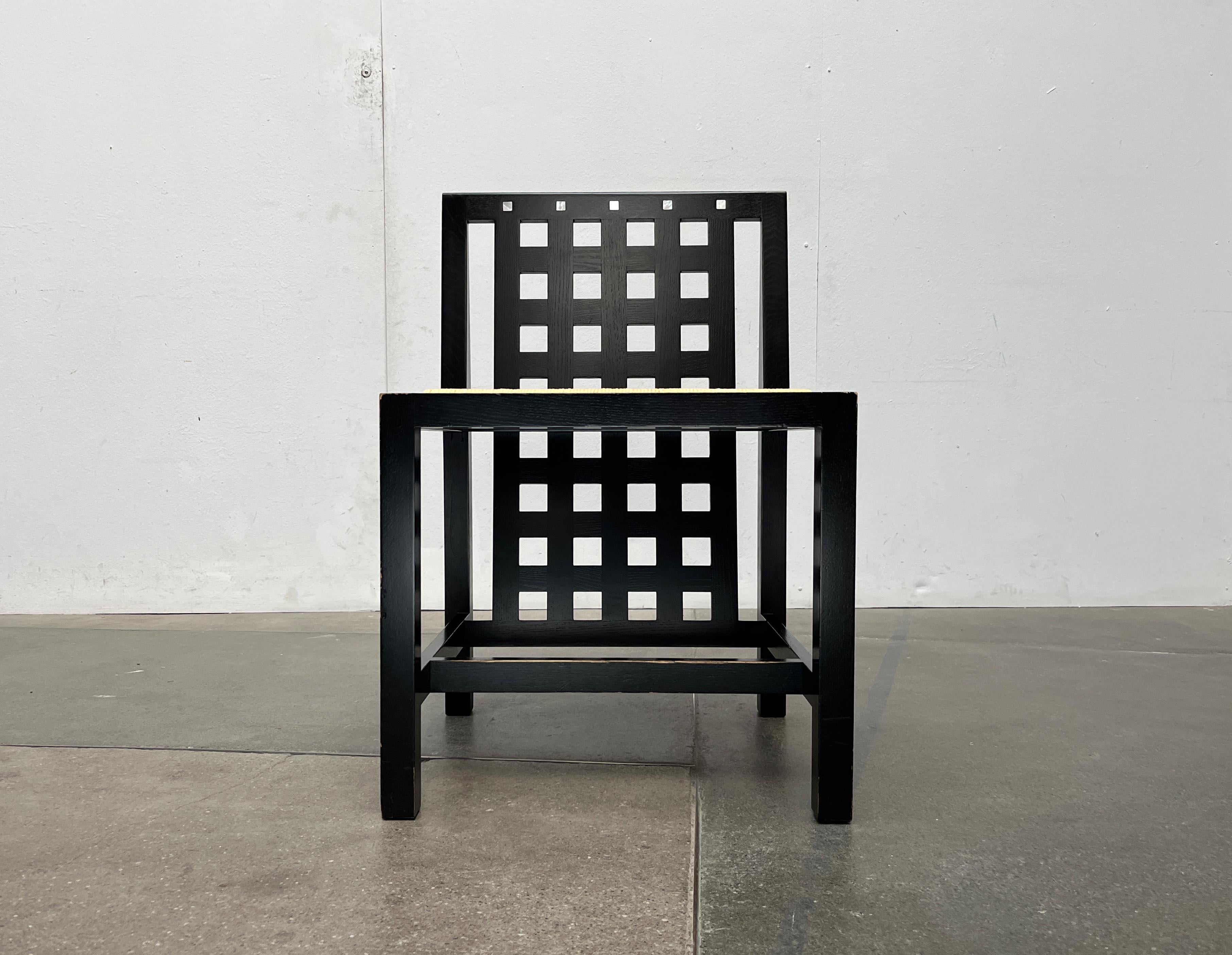 Satz von 4 italienischen 324 D. S. 3 Stühlen von Charles Rennie Mackintosh Cassina im Zustand „Gut“ im Angebot in Hamburg, DE