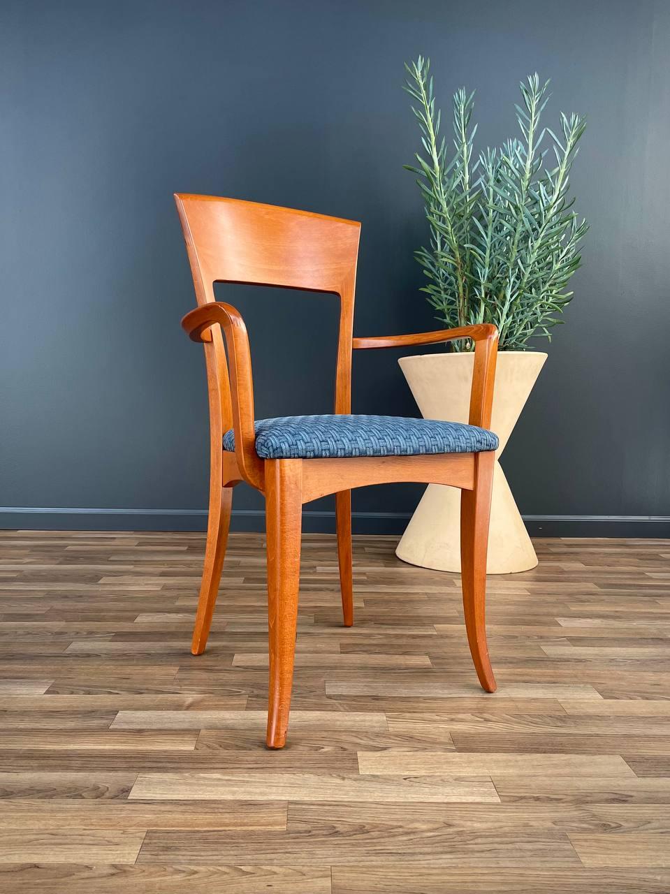 Set of 4 Vintage Italian Cherry Wood Dining Chairs by Antonio Sibau For Sale 1