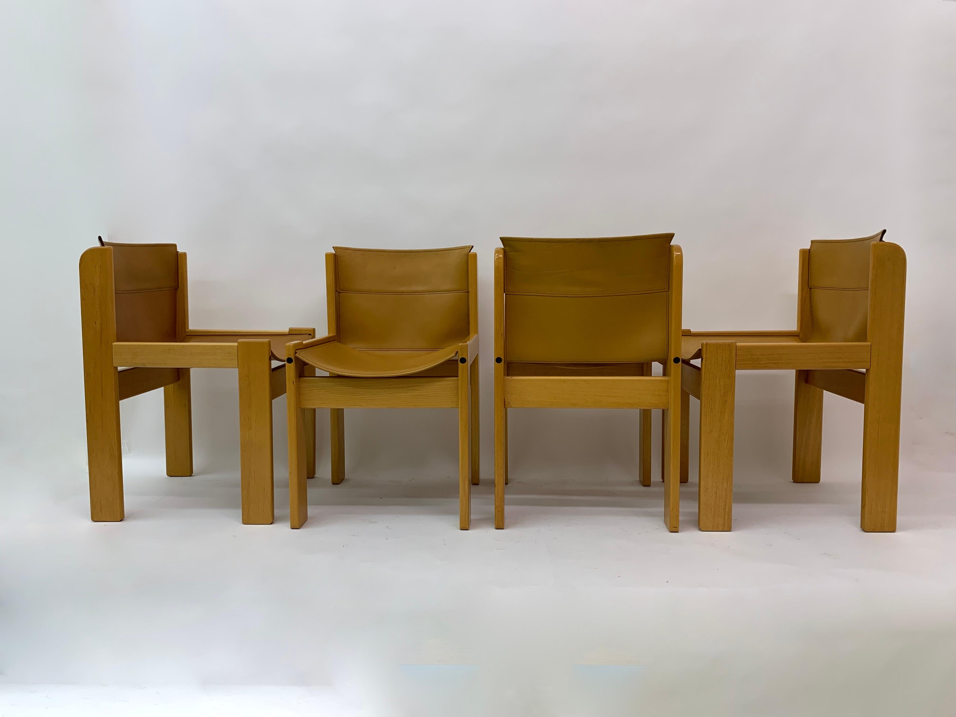 Set of 4 Vintage Italian Dining Chairs from Ibisco, 1970s 4