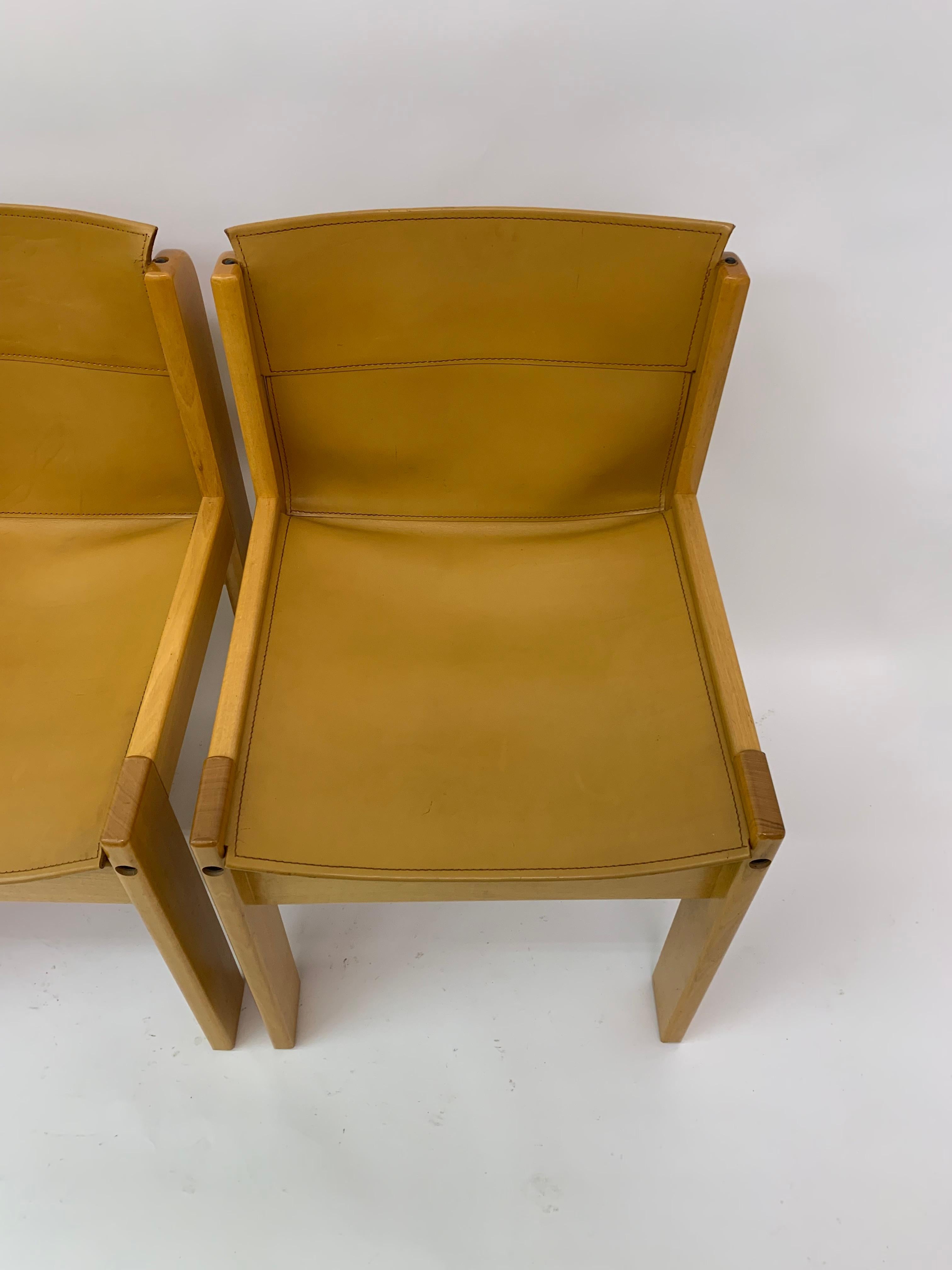Mid-Century Modern Set of 4 Vintage Italian Dining Chairs from Ibisco, 1970s