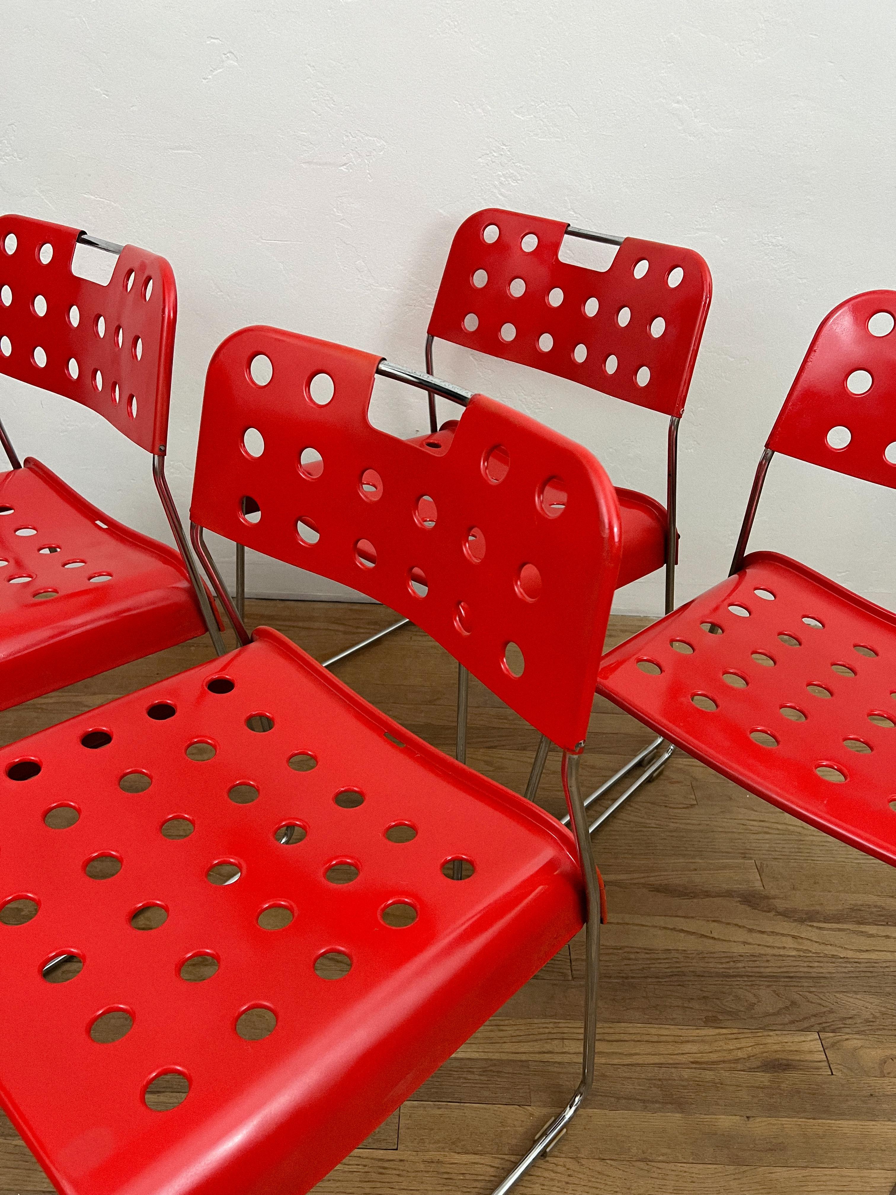 Set of 4 Vintage Italian “Omstak” Chairs by Rodney Kinsman for Bieffeplast For Sale 6