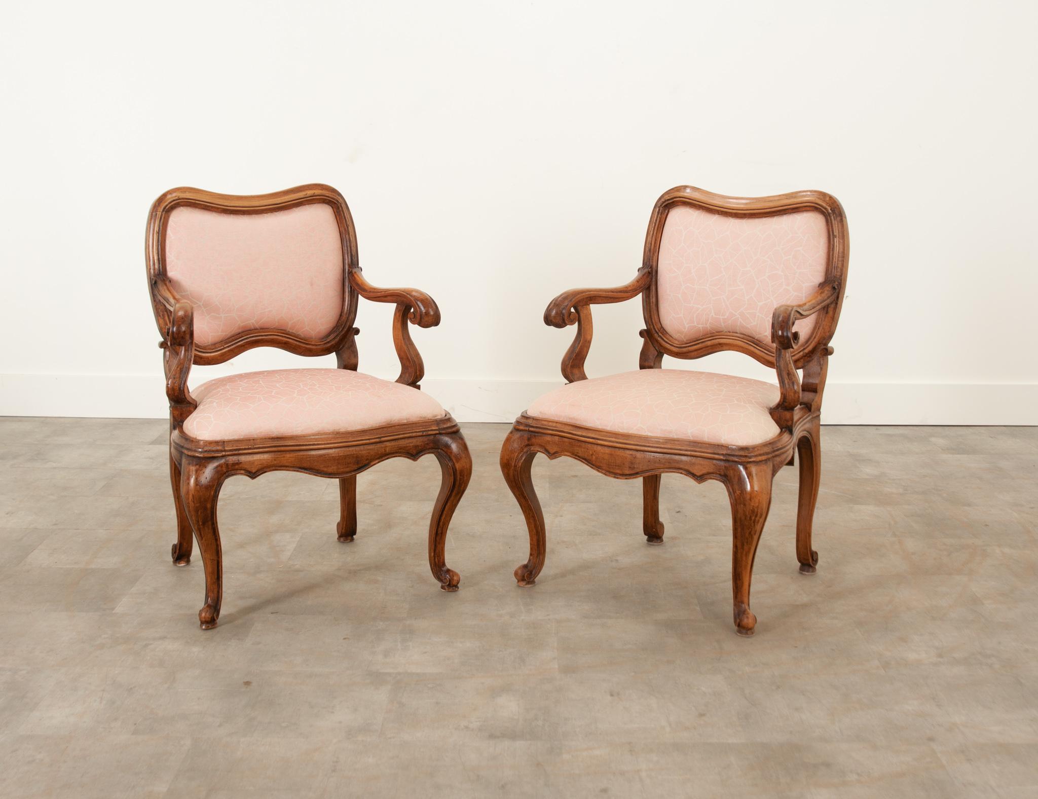 Set of 4 Vintage Italian Rococo Arm Chairs For Sale 10