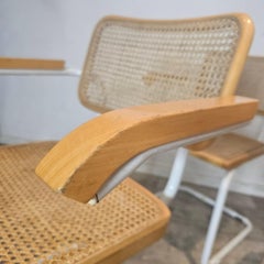 Set of 4, Vintage Italian Sled Chairs in Beech and Chrome Aluminum, 1970s