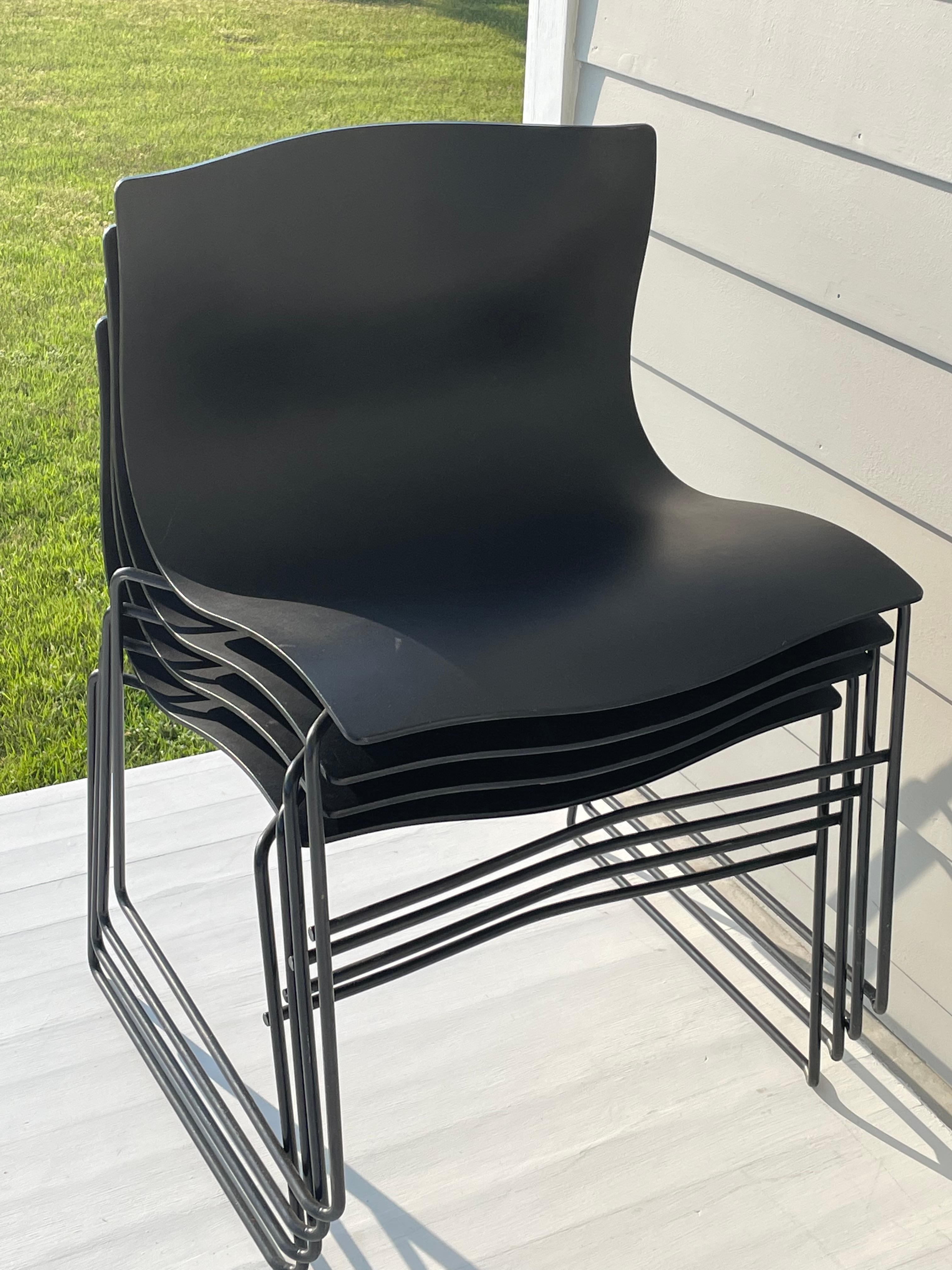 4er-Set Vintage Knoll Taschentuchstühle von Massimo and Lella Vignelli im Angebot 6