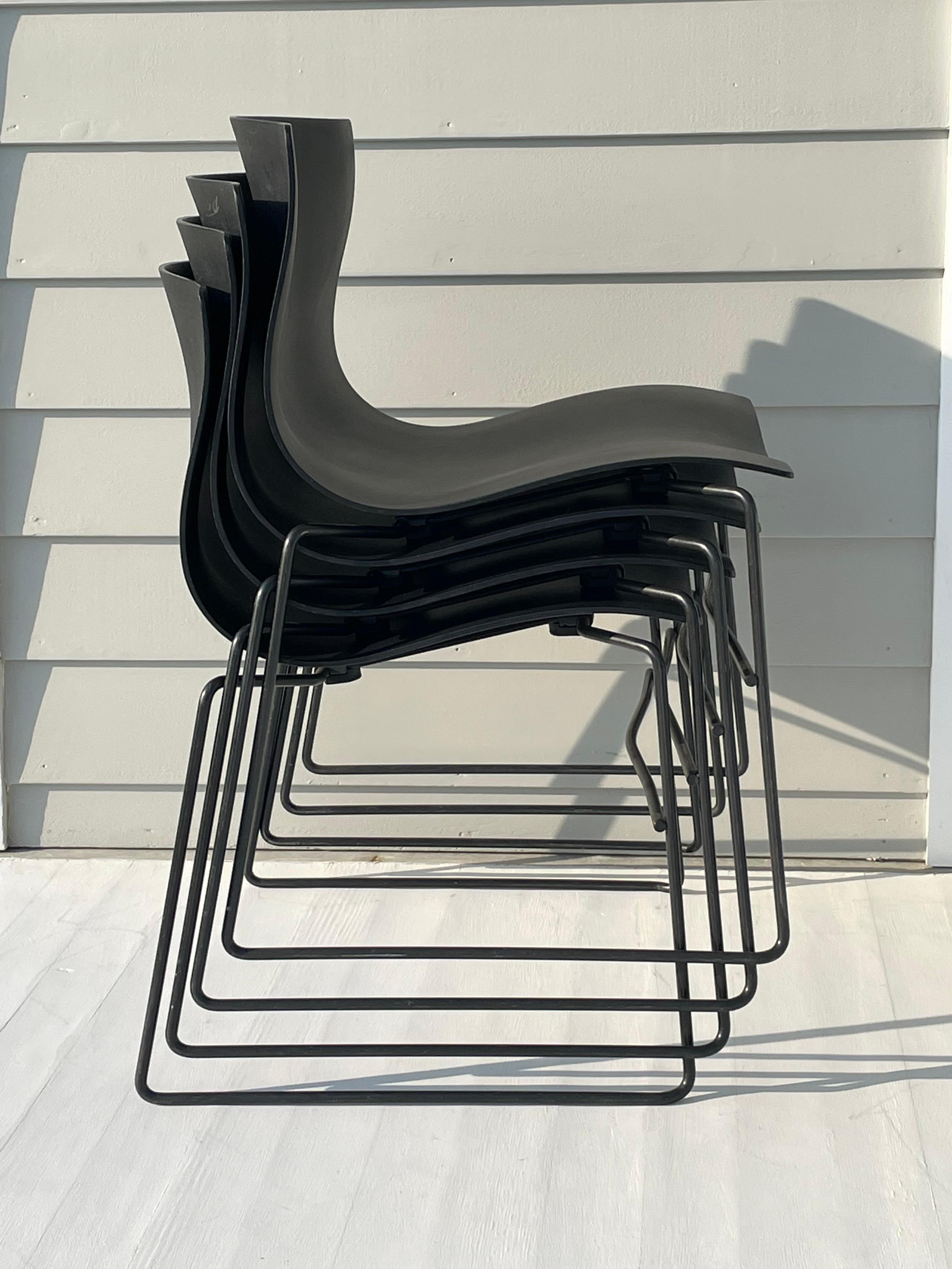 4er-Set Vintage Knoll Taschentuchstühle von Massimo and Lella Vignelli im Angebot 8