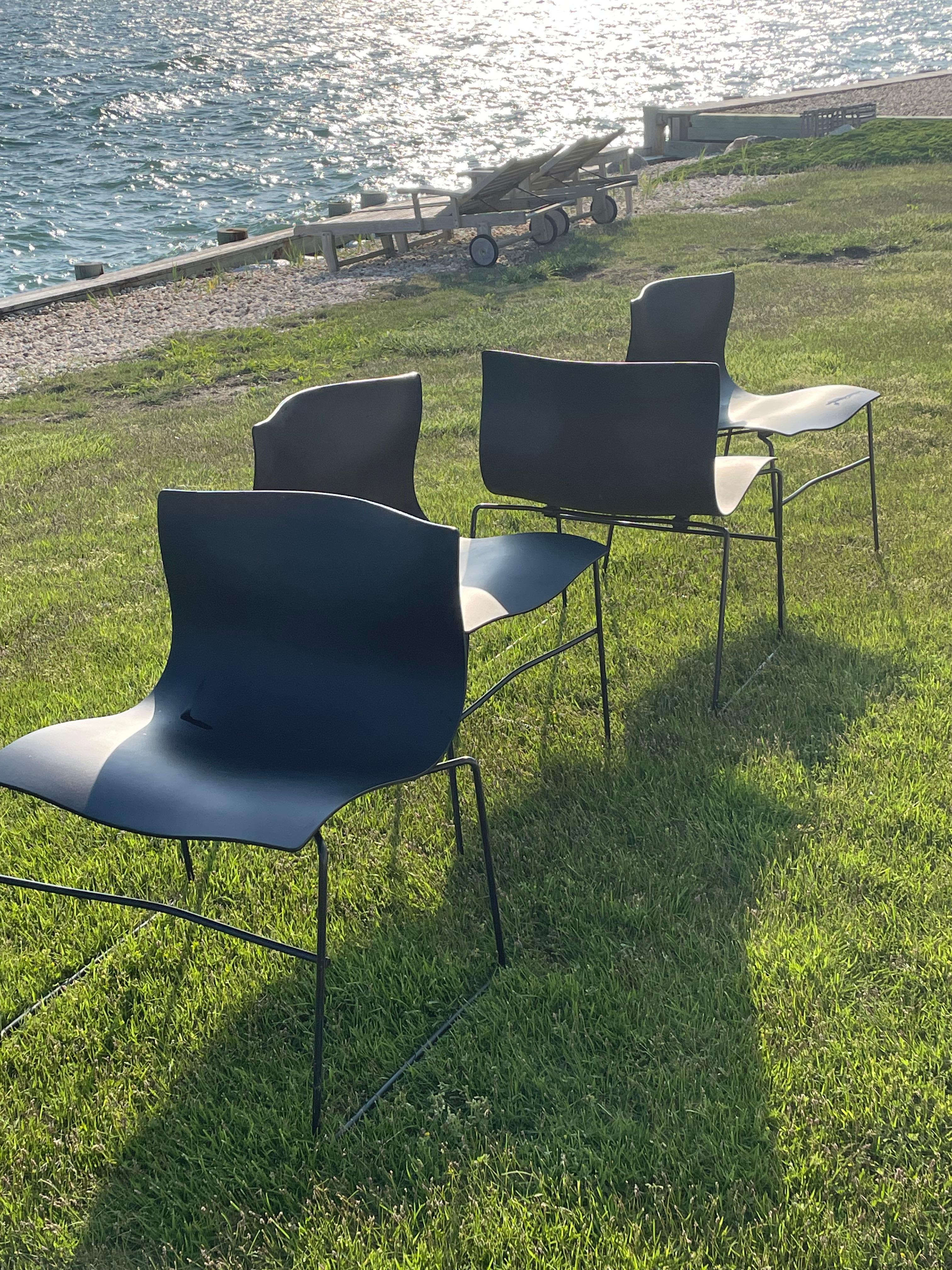 4er-Set Vintage Knoll Taschentuchstühle von Massimo and Lella Vignelli im Angebot 10