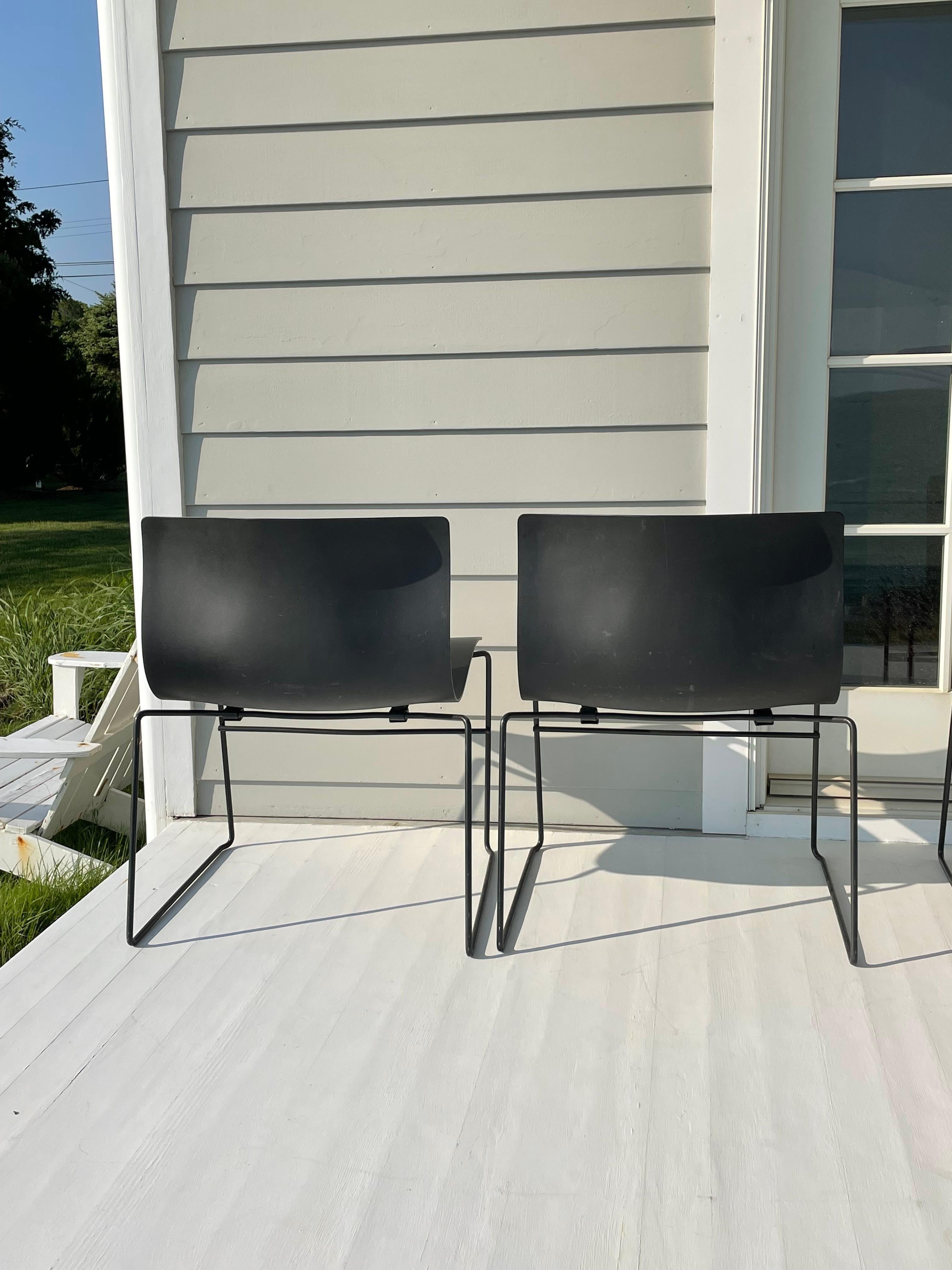 4er-Set Vintage Knoll Taschentuchstühle von Massimo and Lella Vignelli (amerikanisch) im Angebot