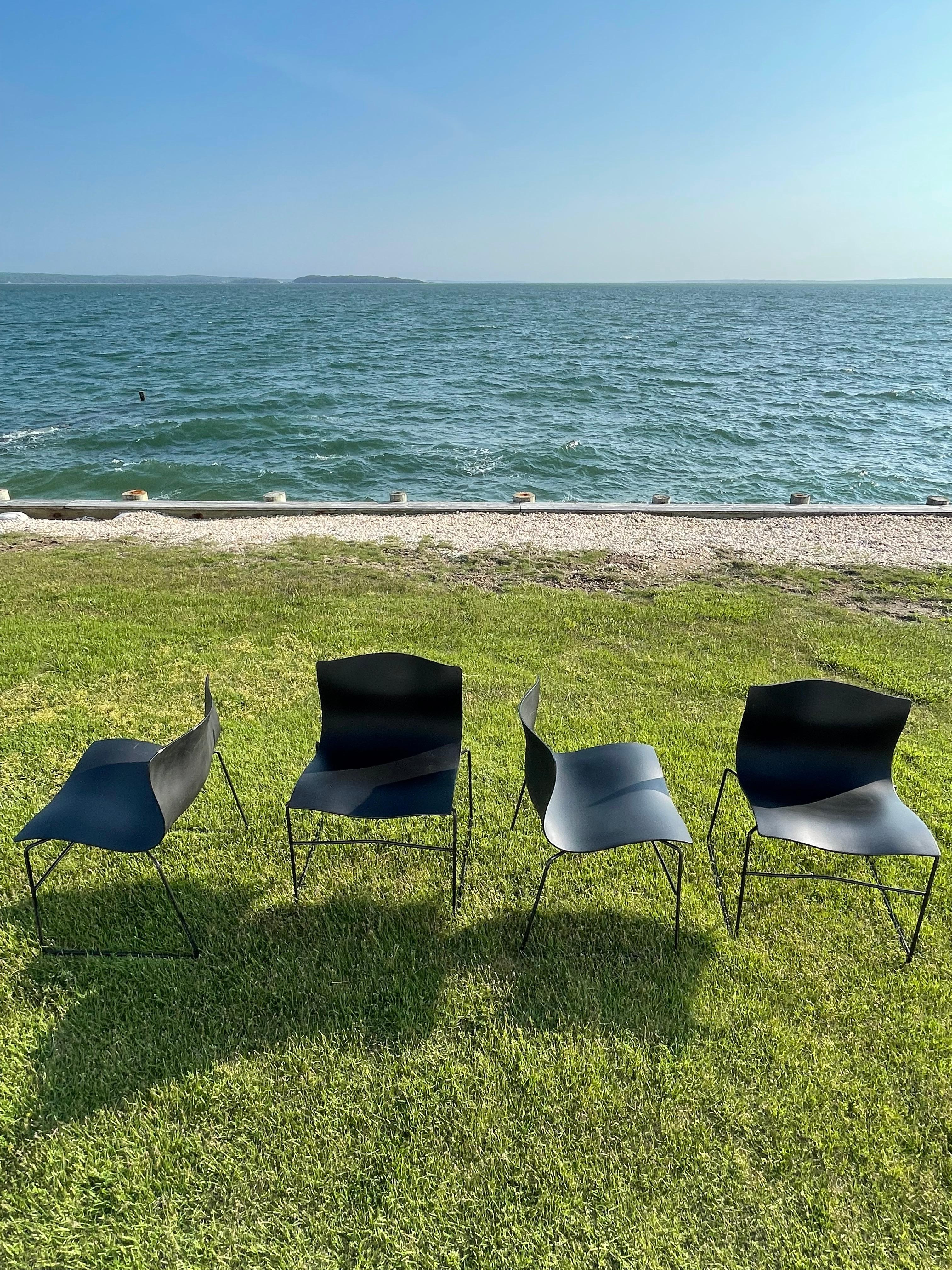 4er-Set Vintage Knoll Taschentuchstühle von Massimo and Lella Vignelli (Geformt) im Angebot