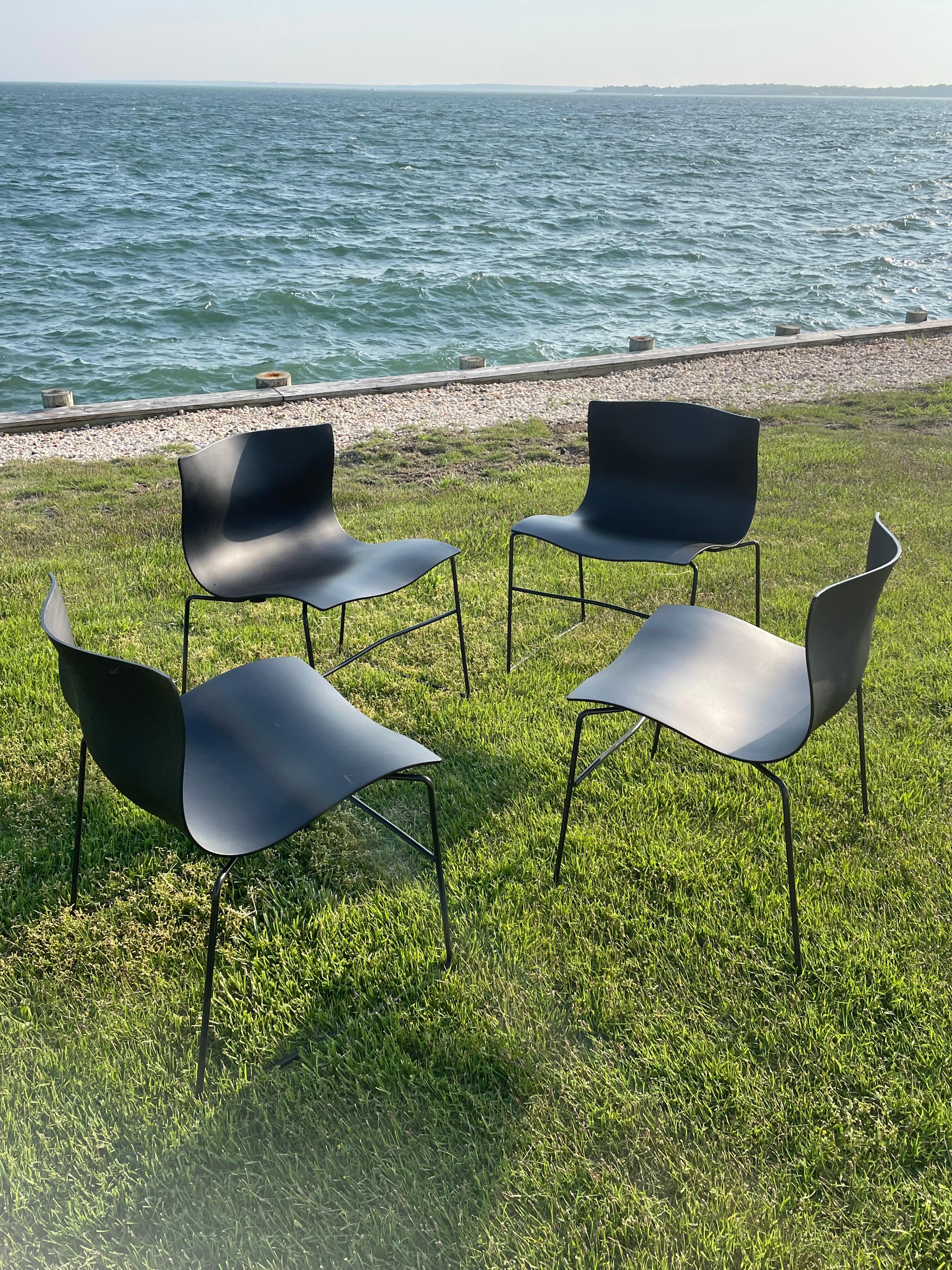 4er-Set Vintage Knoll Taschentuchstühle von Massimo and Lella Vignelli im Zustand „Gut“ im Angebot in New York, NY
