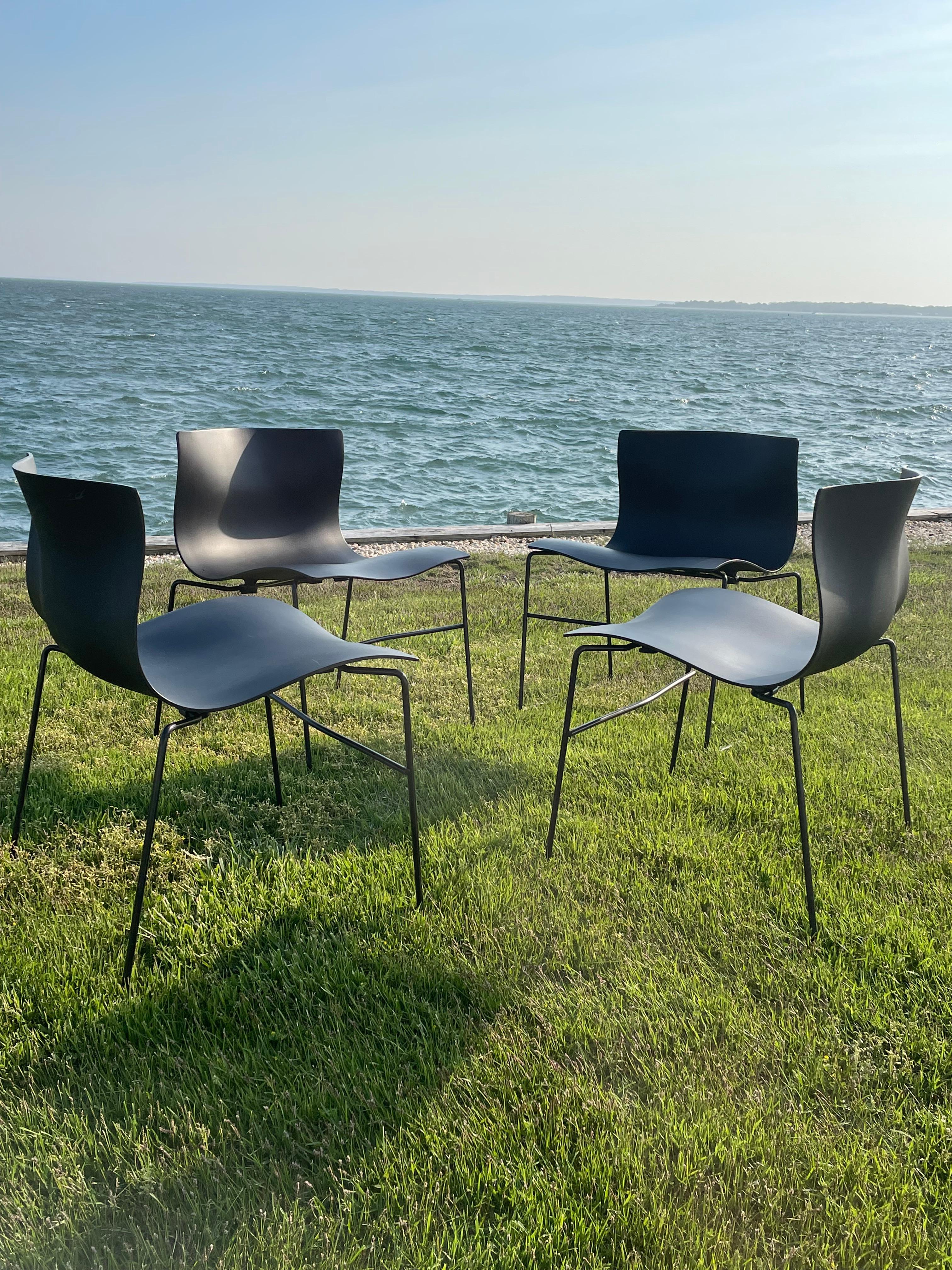 4er-Set Vintage Knoll Taschentuchstühle von Massimo and Lella Vignelli (20. Jahrhundert) im Angebot