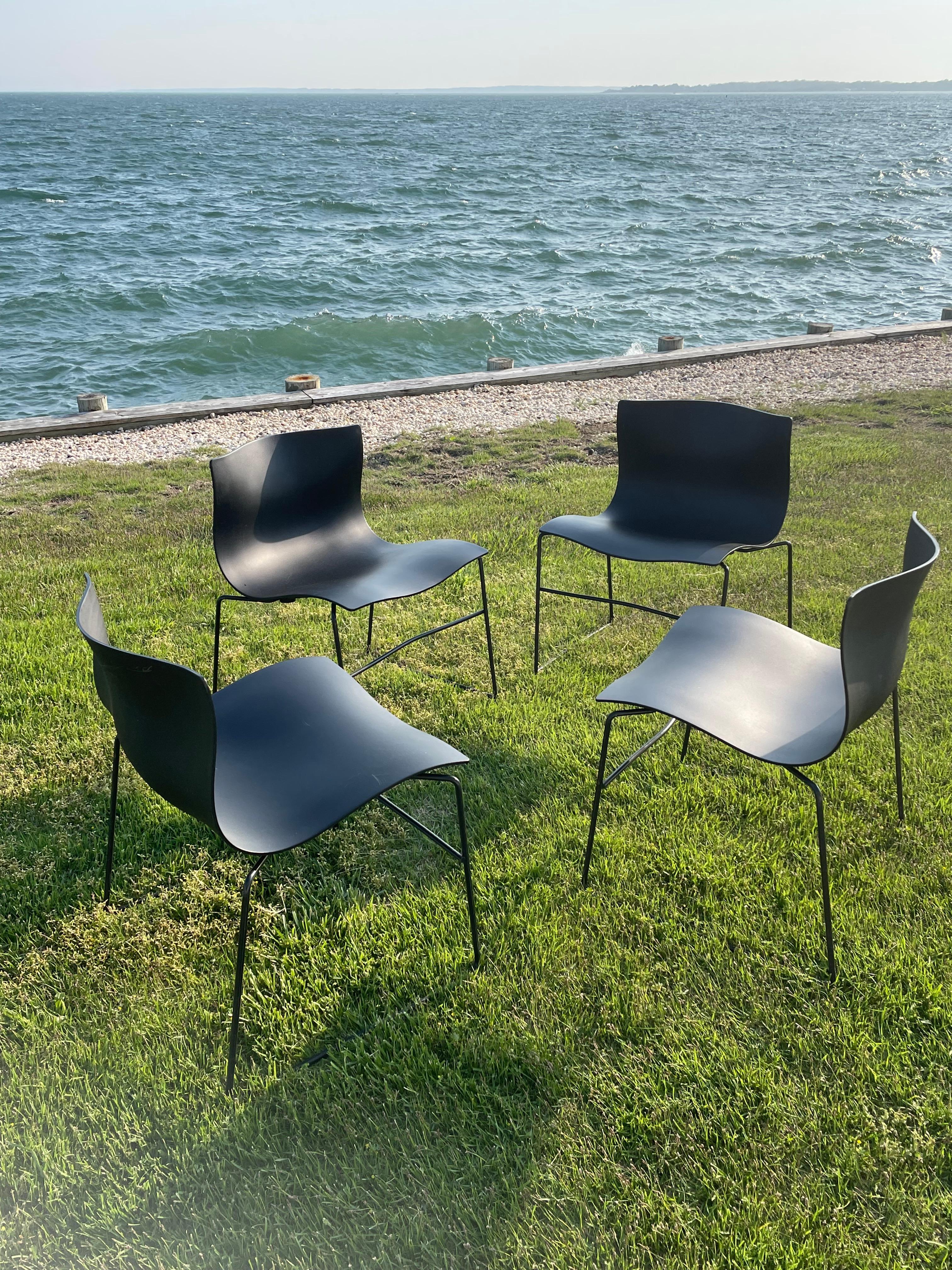4er-Set Vintage Knoll Taschentuchstühle von Massimo and Lella Vignelli im Angebot 1
