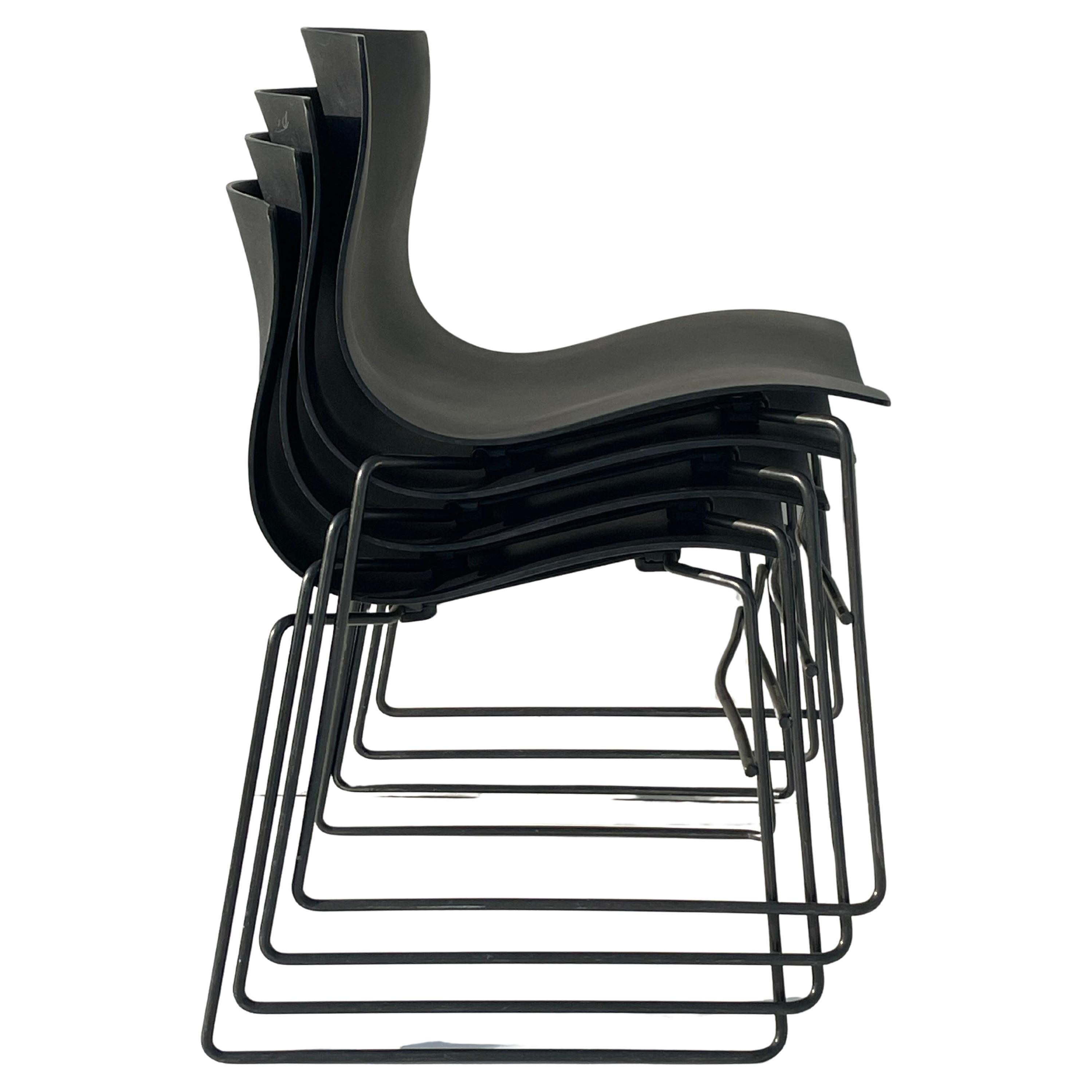 4er-Set Vintage Knoll Taschentuchstühle von Massimo and Lella Vignelli im Angebot