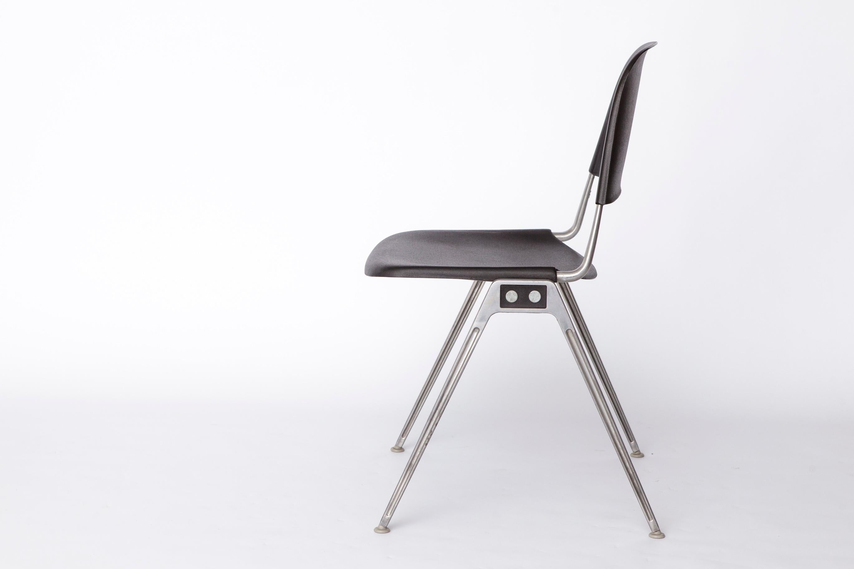 Polished Set of 4 Vintage Knoll Stacking Chairs, Model 1601 by Don Albinson, 1960s For Sale
