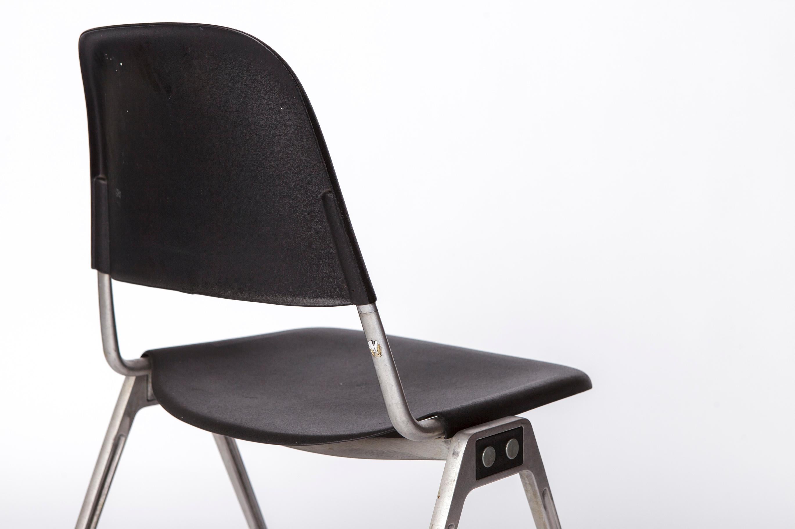 Metal Set of 4 Vintage Knoll Stacking Chairs, Model 1601 by Don Albinson, 1960s For Sale