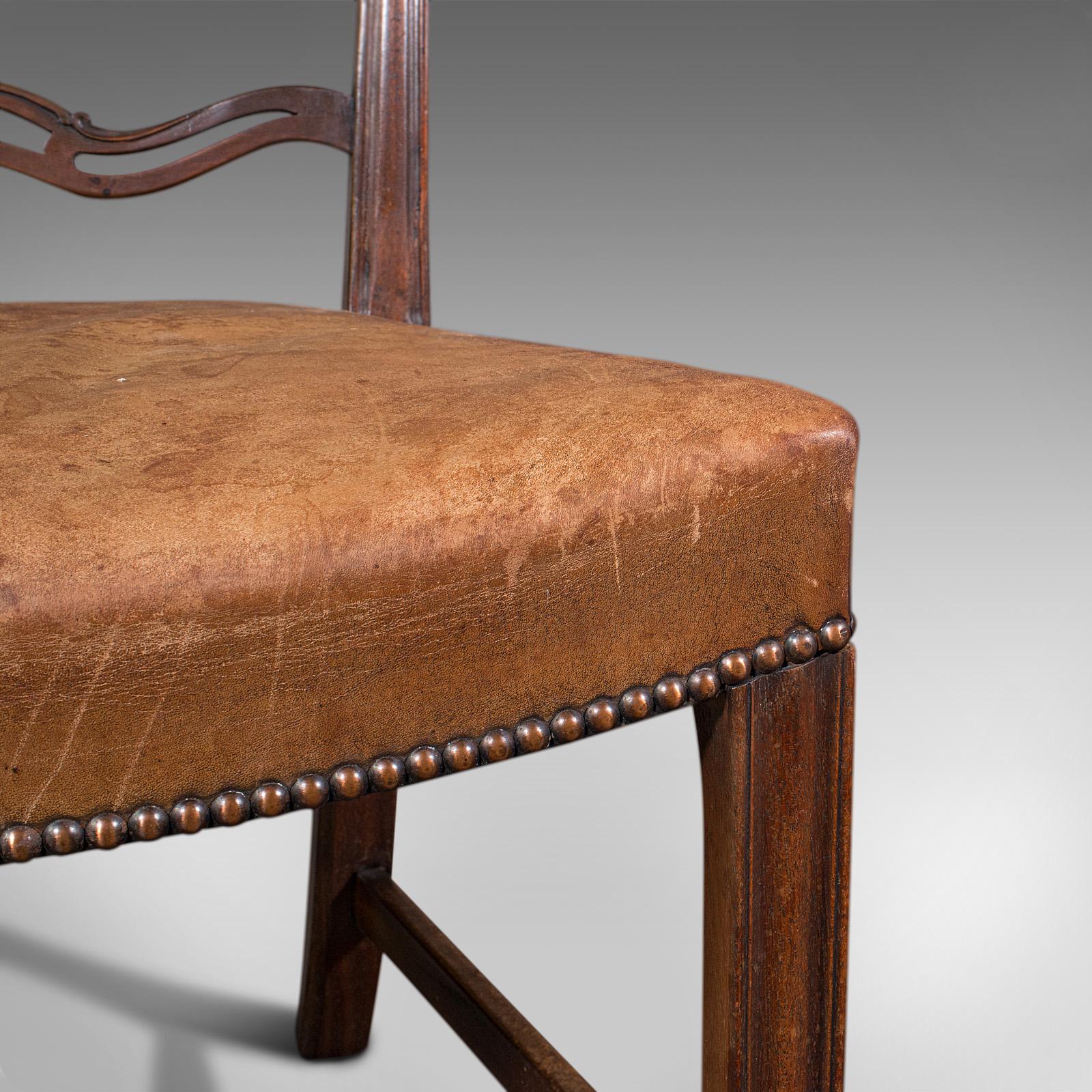 Ensemble de 4 chaises vintage irlandaises à dossier en échelle, sculpteur, assise, Art Déco, vers 1940 en vente 6