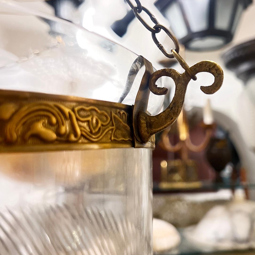 Set of 4 Vintage Large Etched Lanterns, Sold Individually. In Good Condition For Sale In New York, NY
