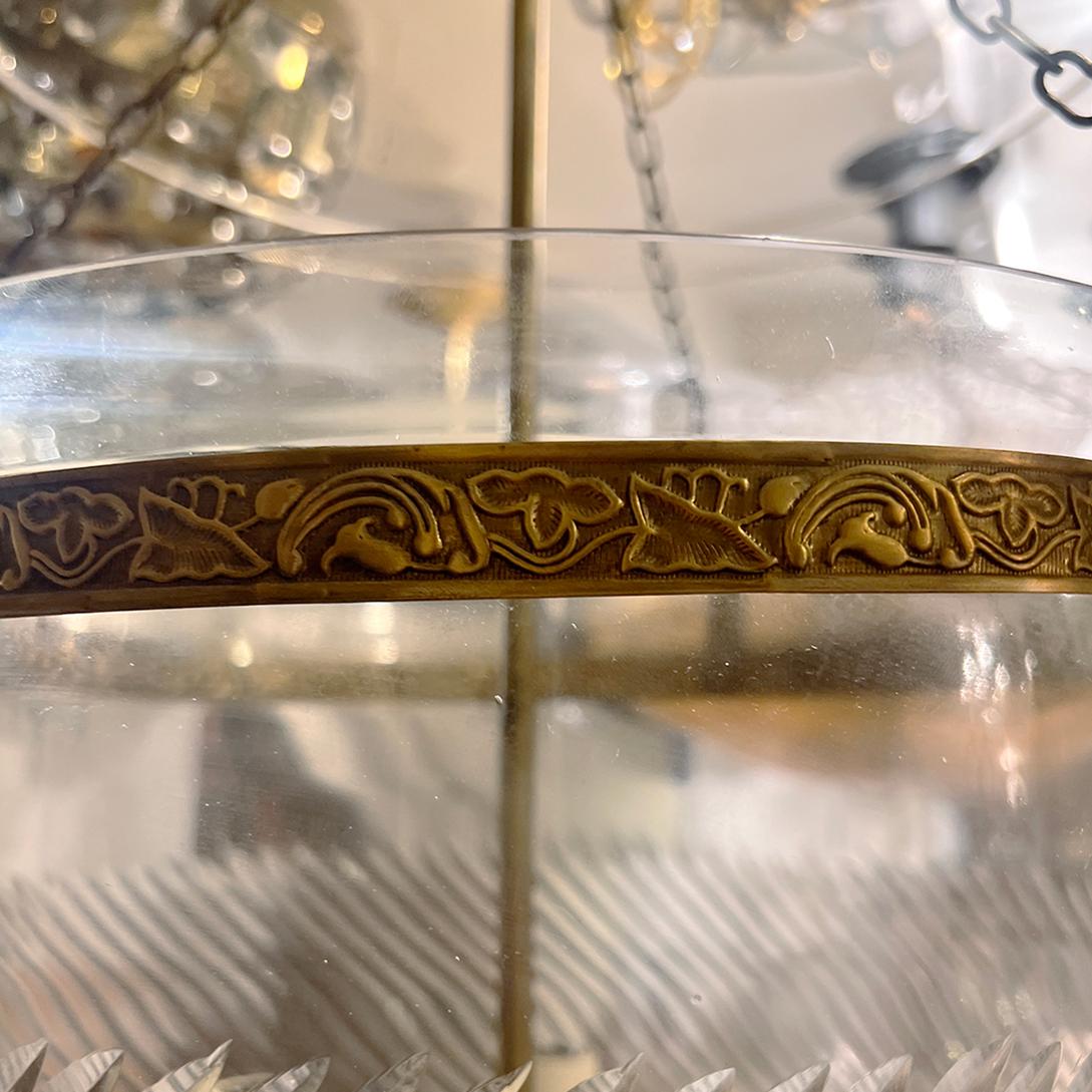 Mid-20th Century Set of 4 Vintage Large Etched Lanterns, Sold Individually. For Sale