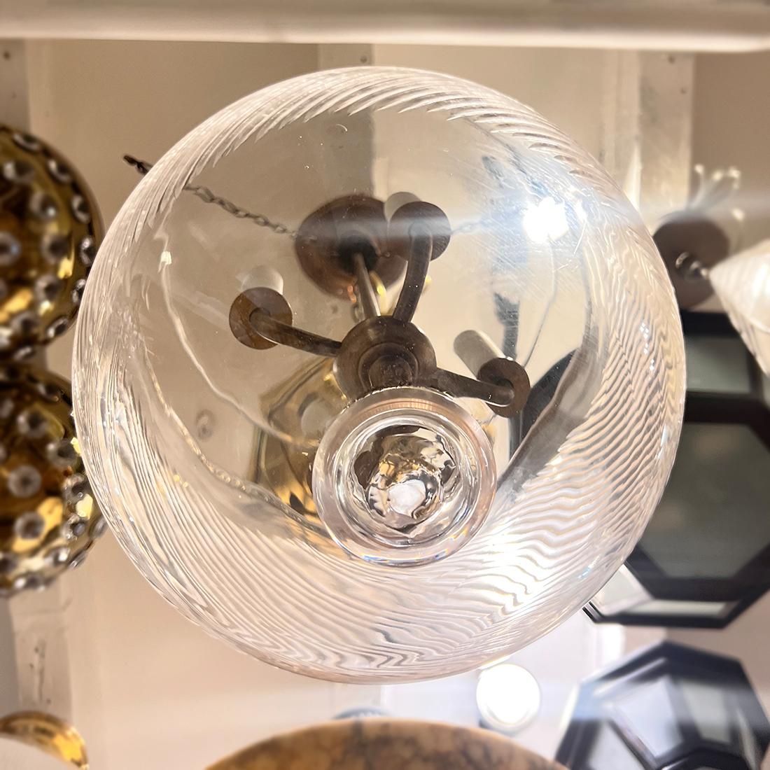 Set of 4 Vintage Large Etched Lanterns, Sold Individually. For Sale 2