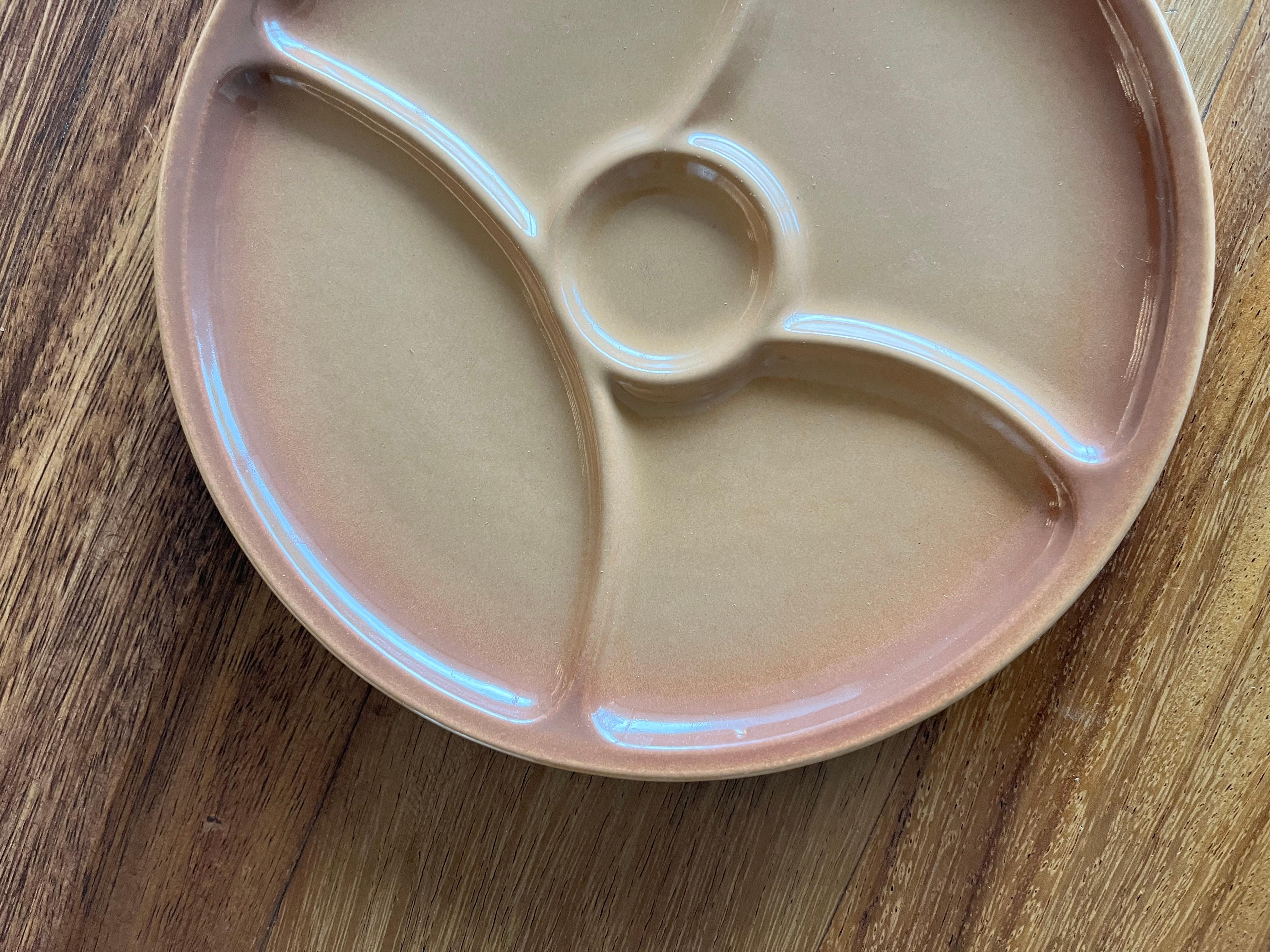 Set de 4 Platos de aperitivo divididos Vintage Le Creuset para sushi, tapas. Francés en venta