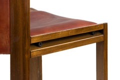 Set of 4 Vintage Leather Chairs "300" for Pozzi, by Joe Colombo, 1960s