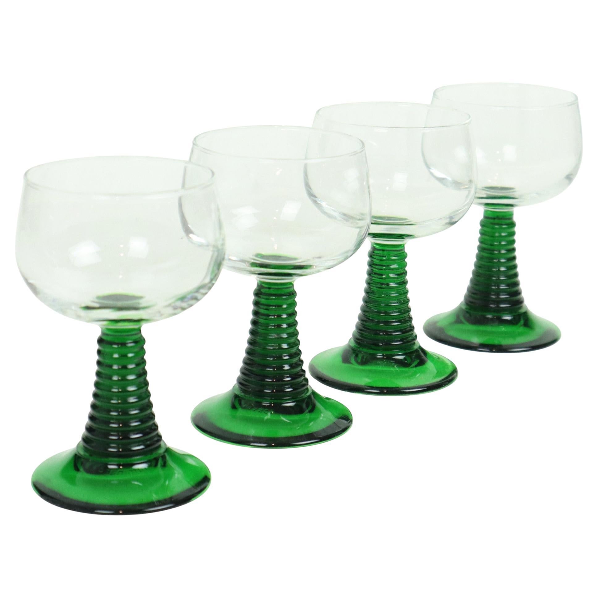 Set of 4 Vintage Luminarc Roemer Wine Glasses France