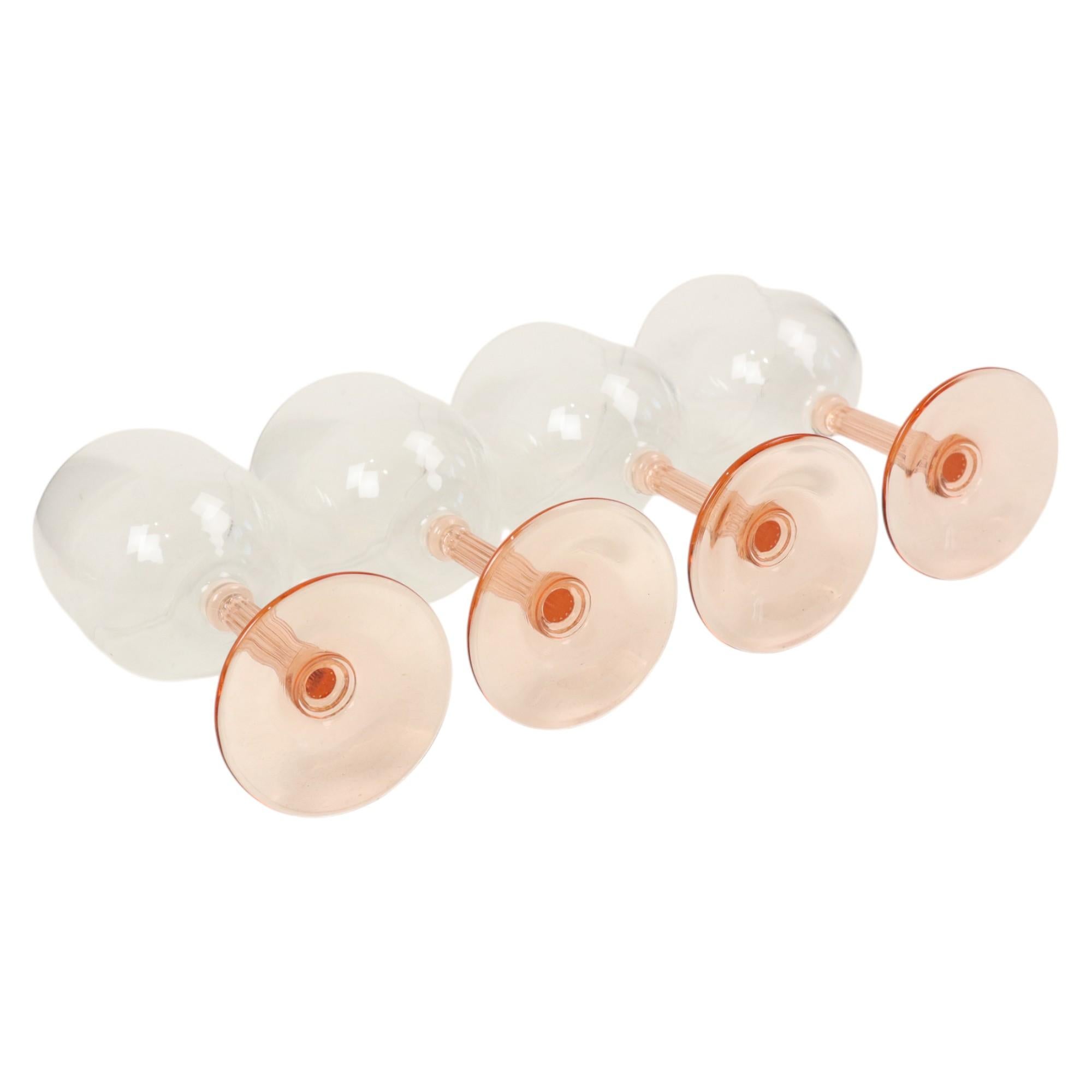 Set de 4 Copas de Vino Vintage Luminarc Pie Rosa en venta 5