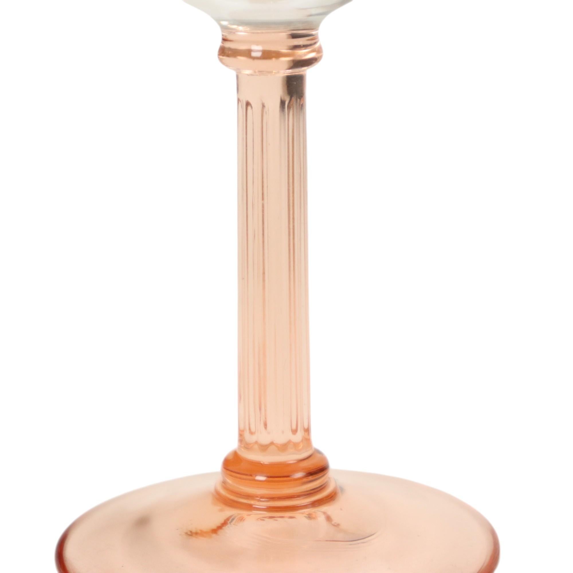 Set de 4 Copas de Vino Vintage Luminarc Pie Rosa en venta 1