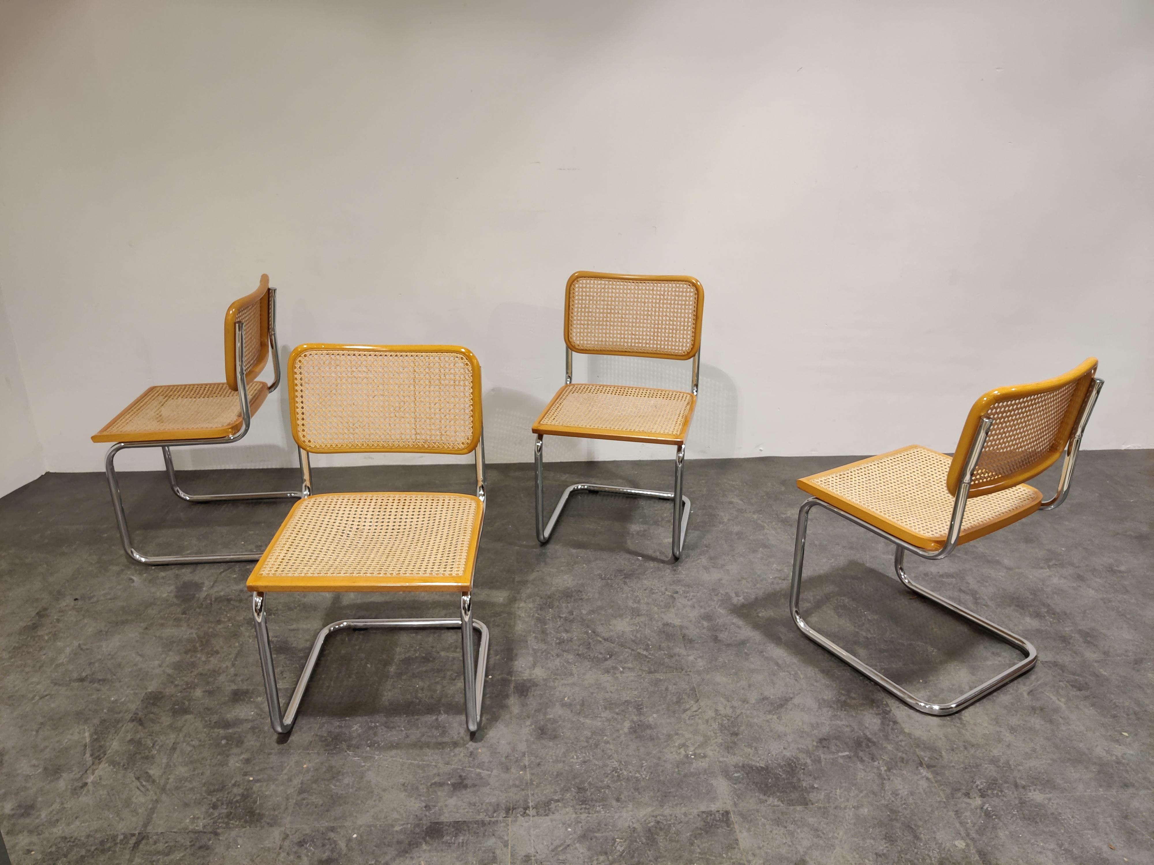 Set of 4 Vintage Marcel Breuer Cesca Chairs, Made in Italy, 1970s 3