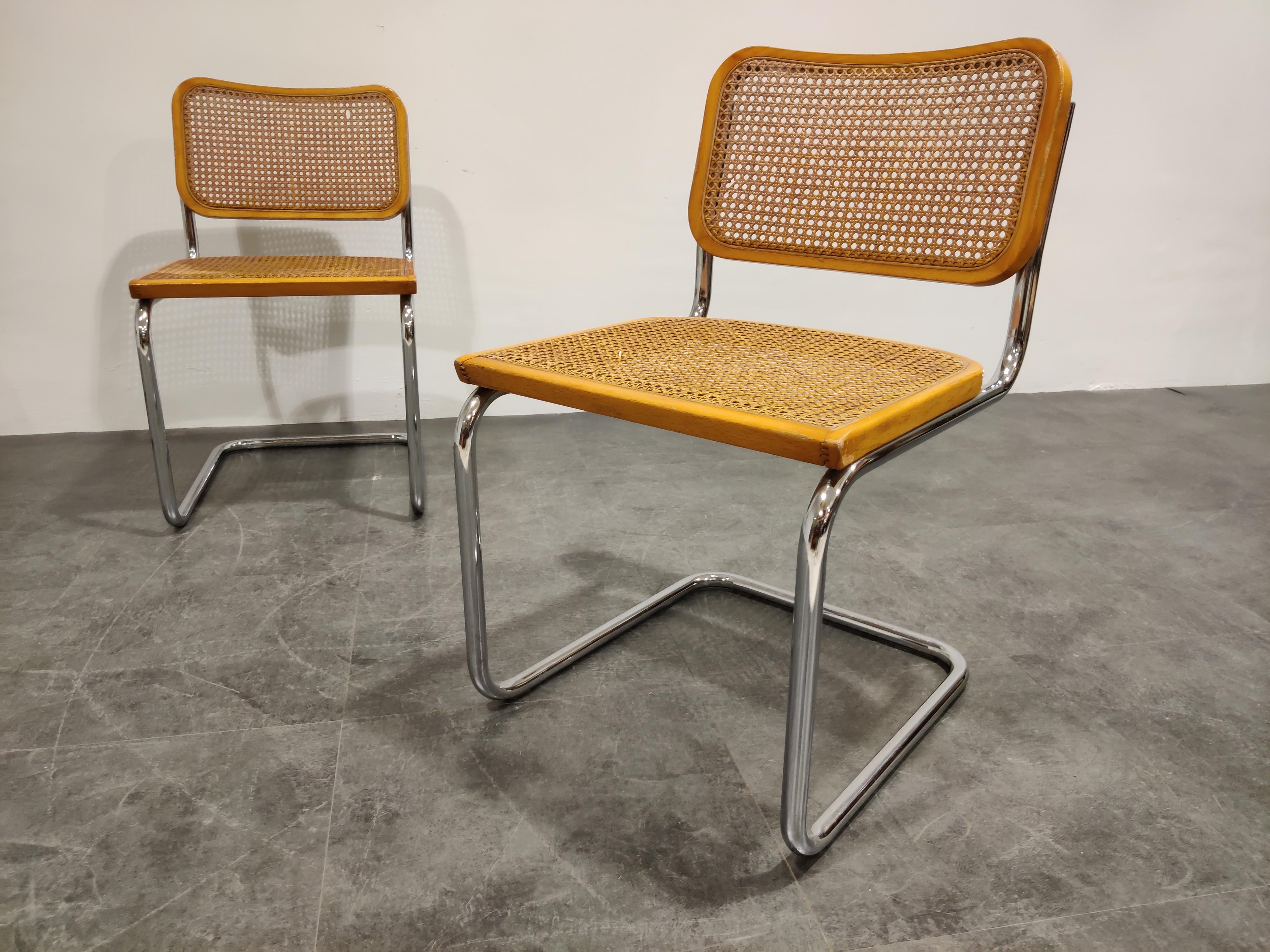 Set of 4 Vintage Marcel Breuer Cesca Chairs, Made in Italy, 1970s 7