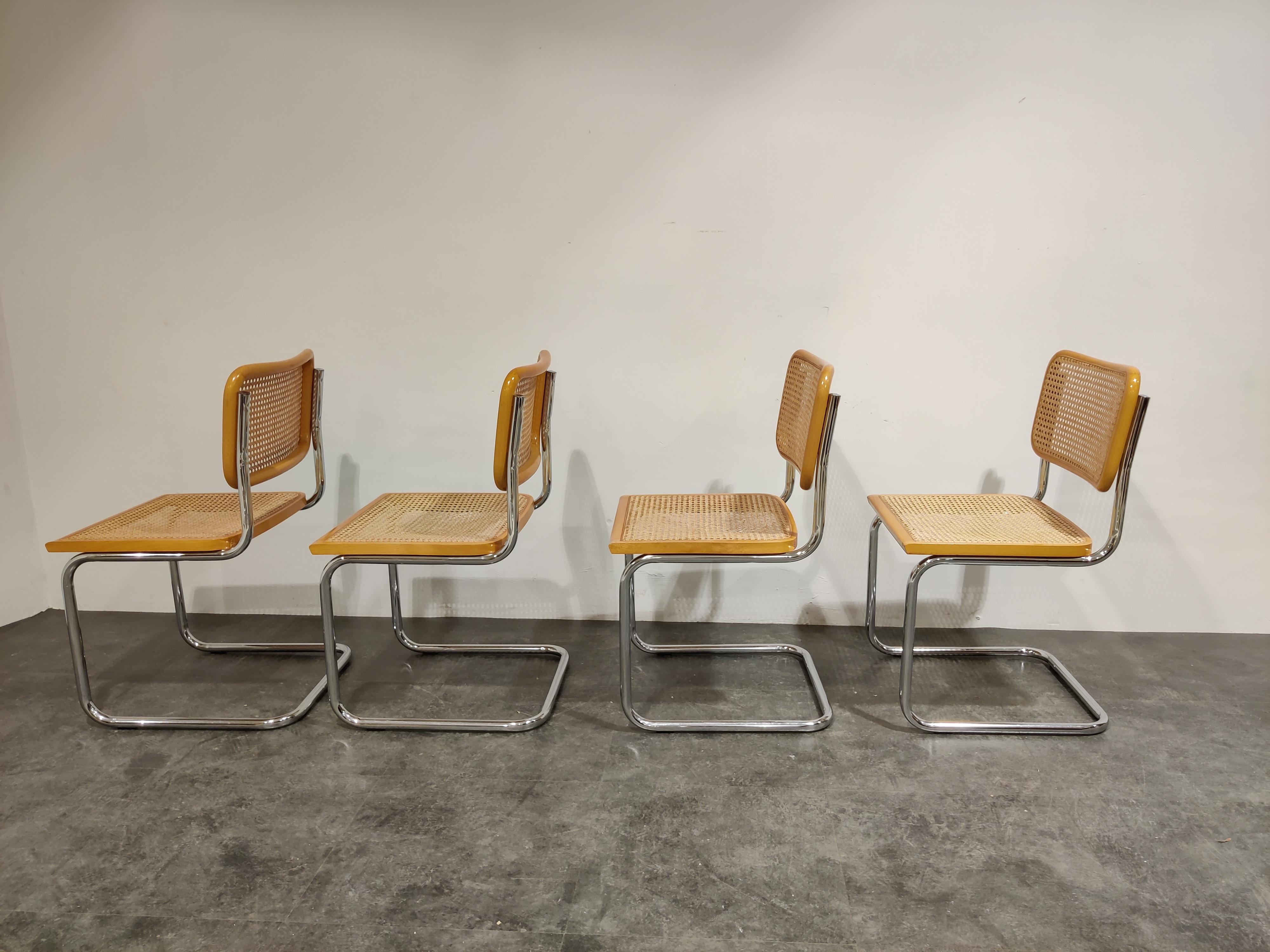 Set of 4 Vintage Marcel Breuer Cesca Chairs, Made in Italy, 1970s 2