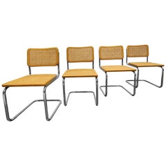 Set of 4 Vintage Marcel Breuer Cesca Chairs, Made in Italy, 1970s