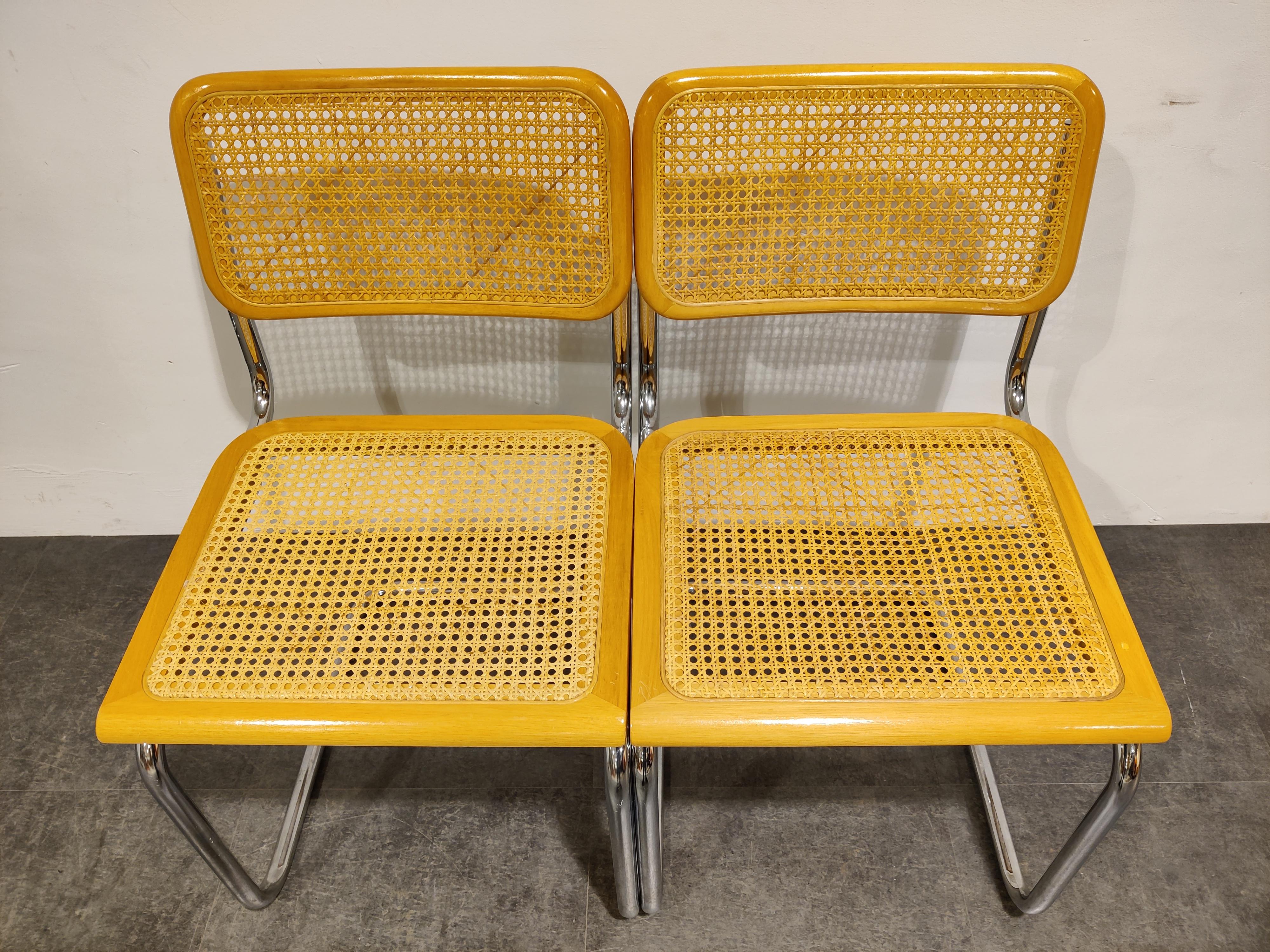 Set of 4 Vintage Marcel Breuer Style Cesca Chairs, Made in Italy, 1970s 4