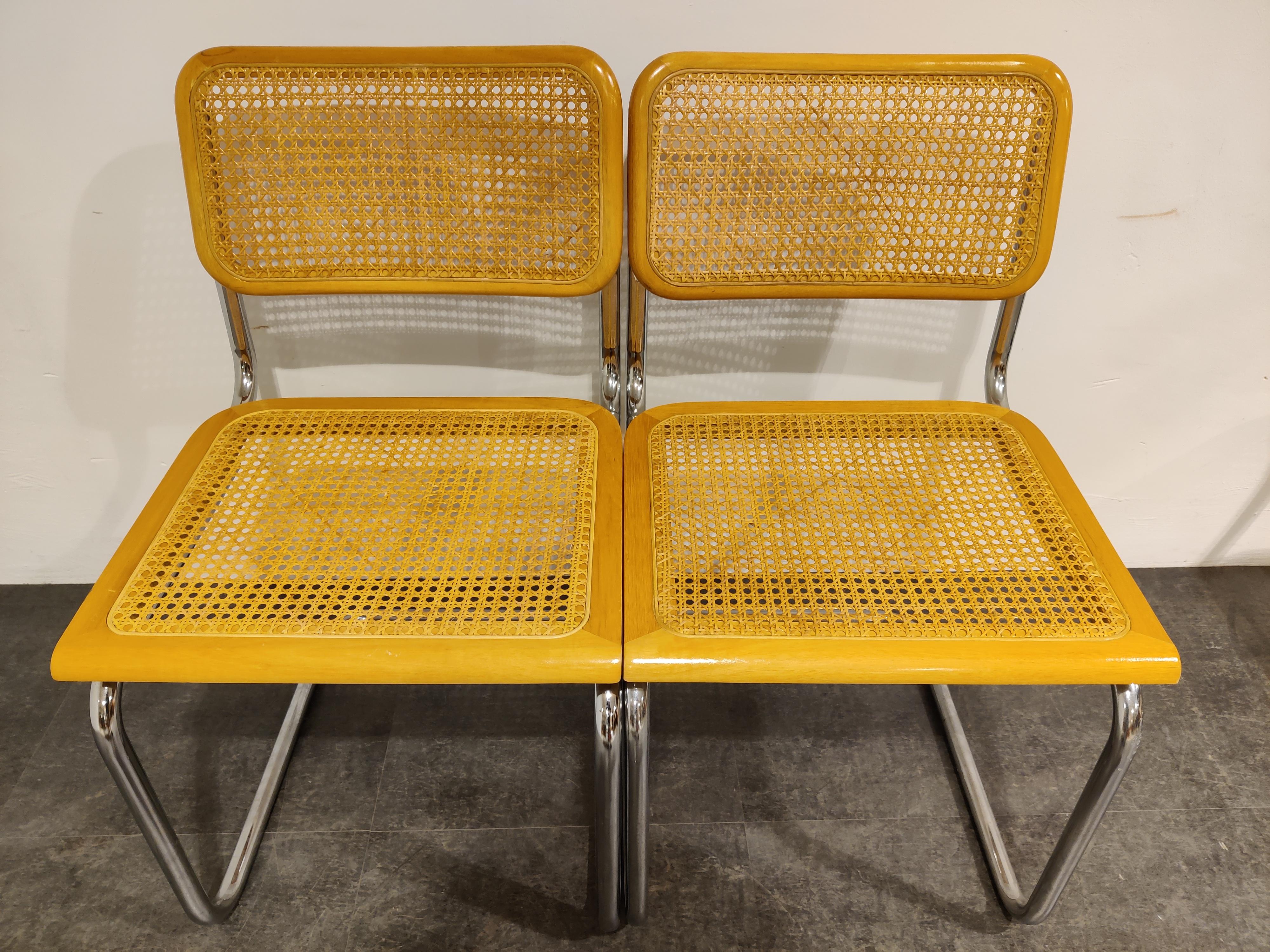 Set of 4 Vintage Marcel Breuer Style Cesca Chairs, Made in Italy, 1970s 5