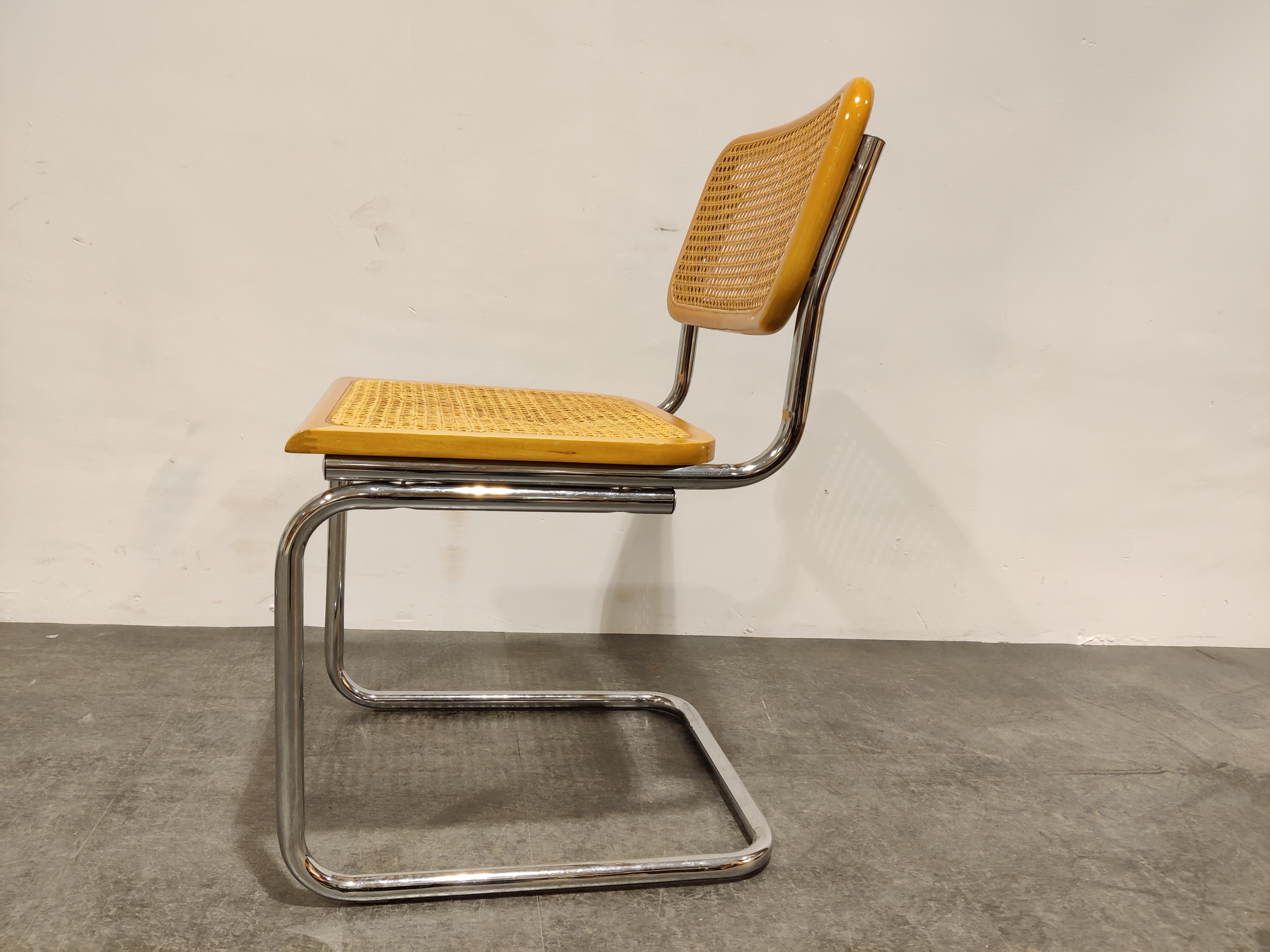 Set of 4 Vintage Marcel Breuer Style Cesca Chairs, Made in Italy, 1970s 1