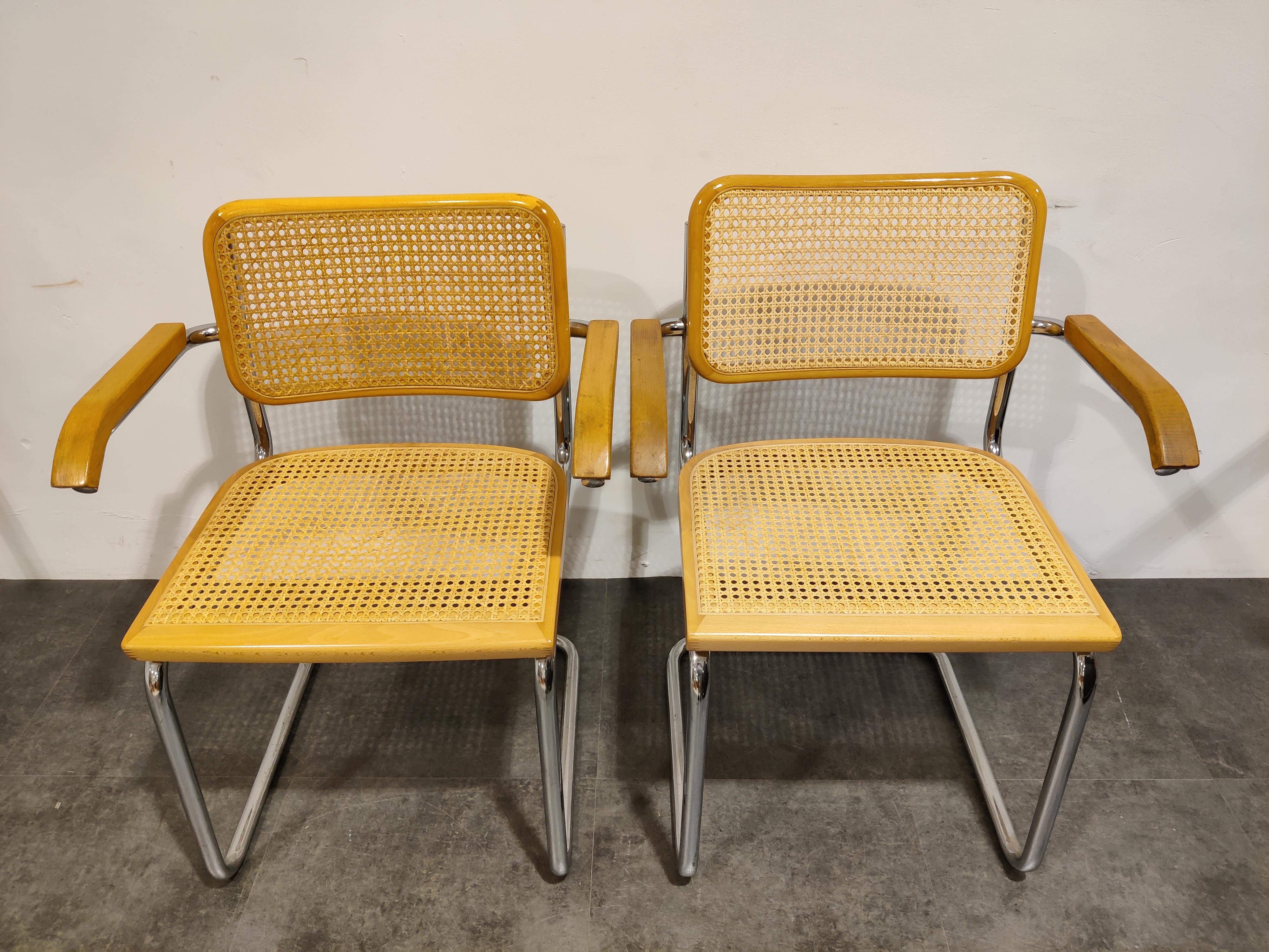 Set of 4 Vintage Marcel Breuer Style Cesca Chairs, Made in Italy, 1970s 2