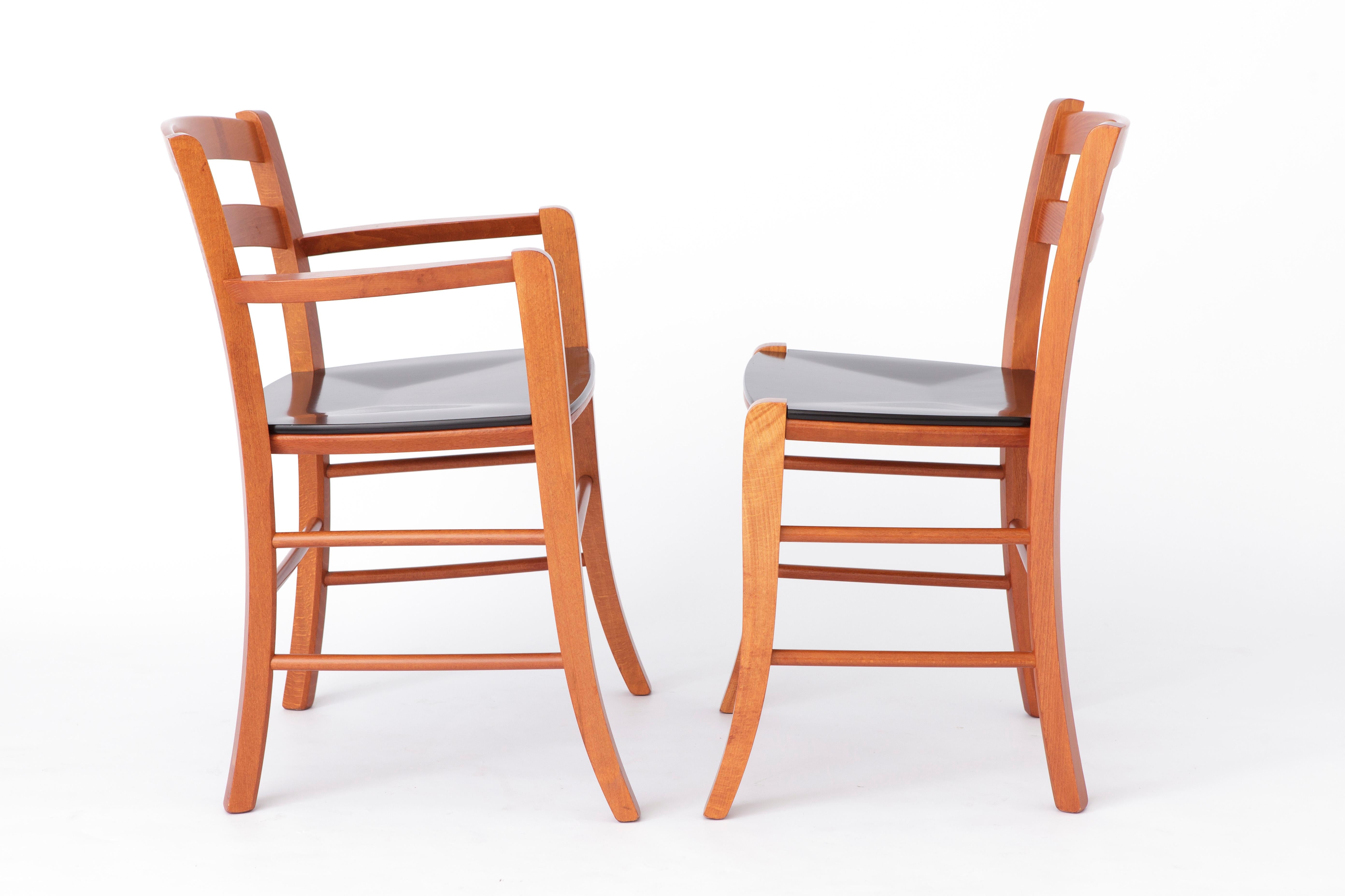 Late 20th Century Set of 4 vintage Marocca dining chairs by Vico Magistretti for DePadova, 1987 For Sale