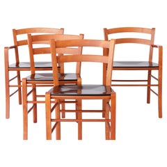 Ensemble de 4 chaises de salle à manger Marocca vintage par Vico Magistretti pour DePadova, 1987