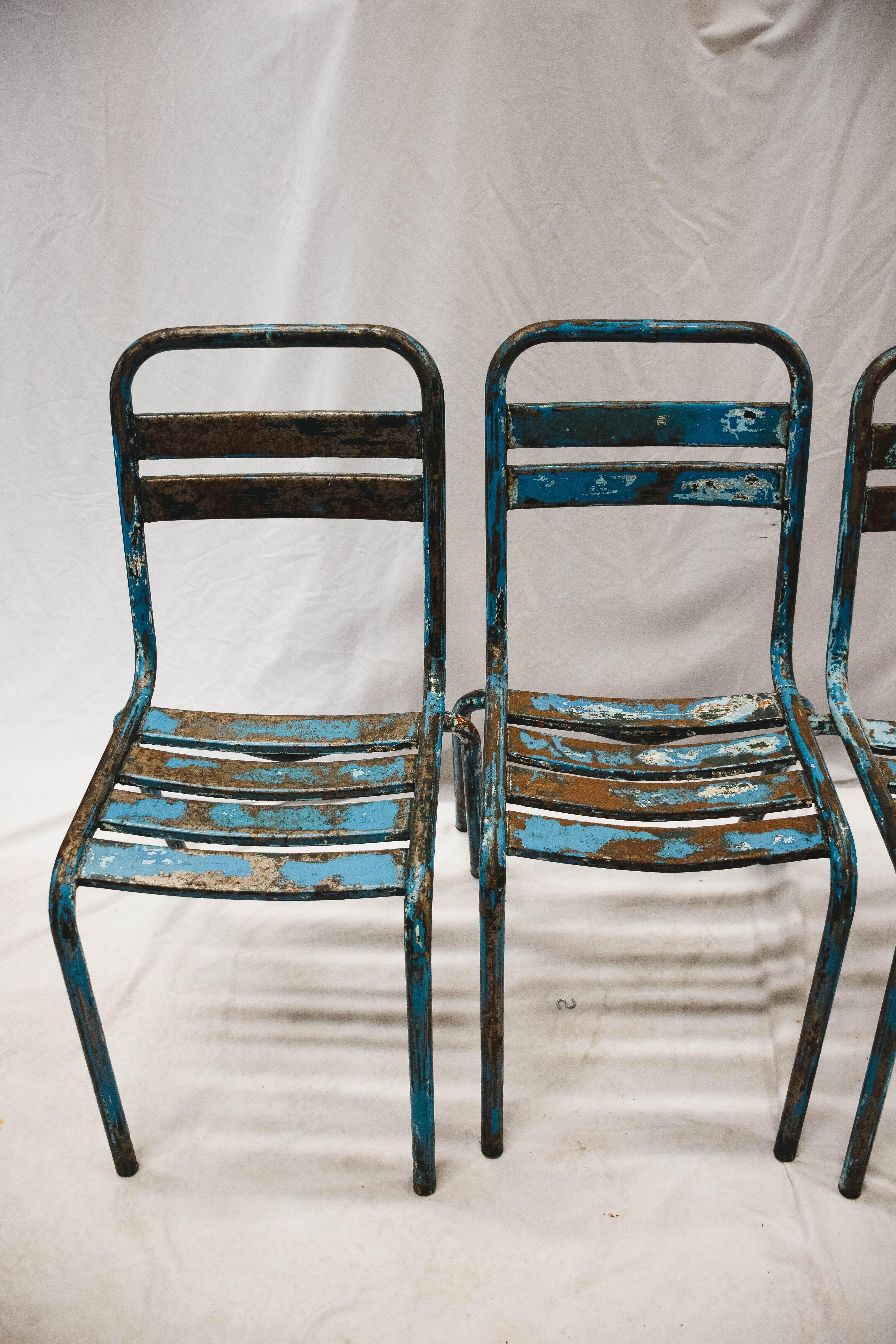 vintage metal dining chairs