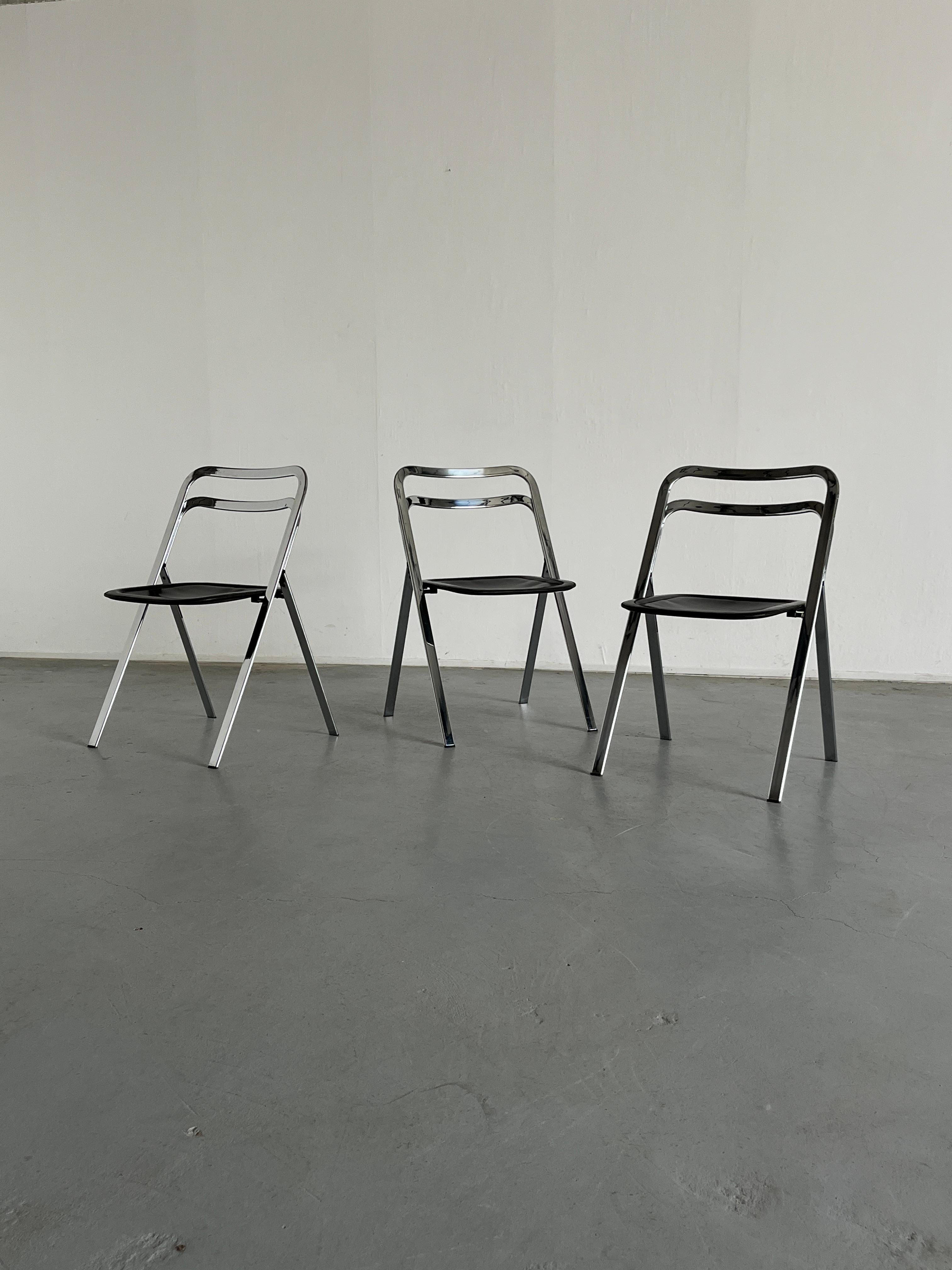 Set di 4 sedie pieghevoli vintage di metà secolo 