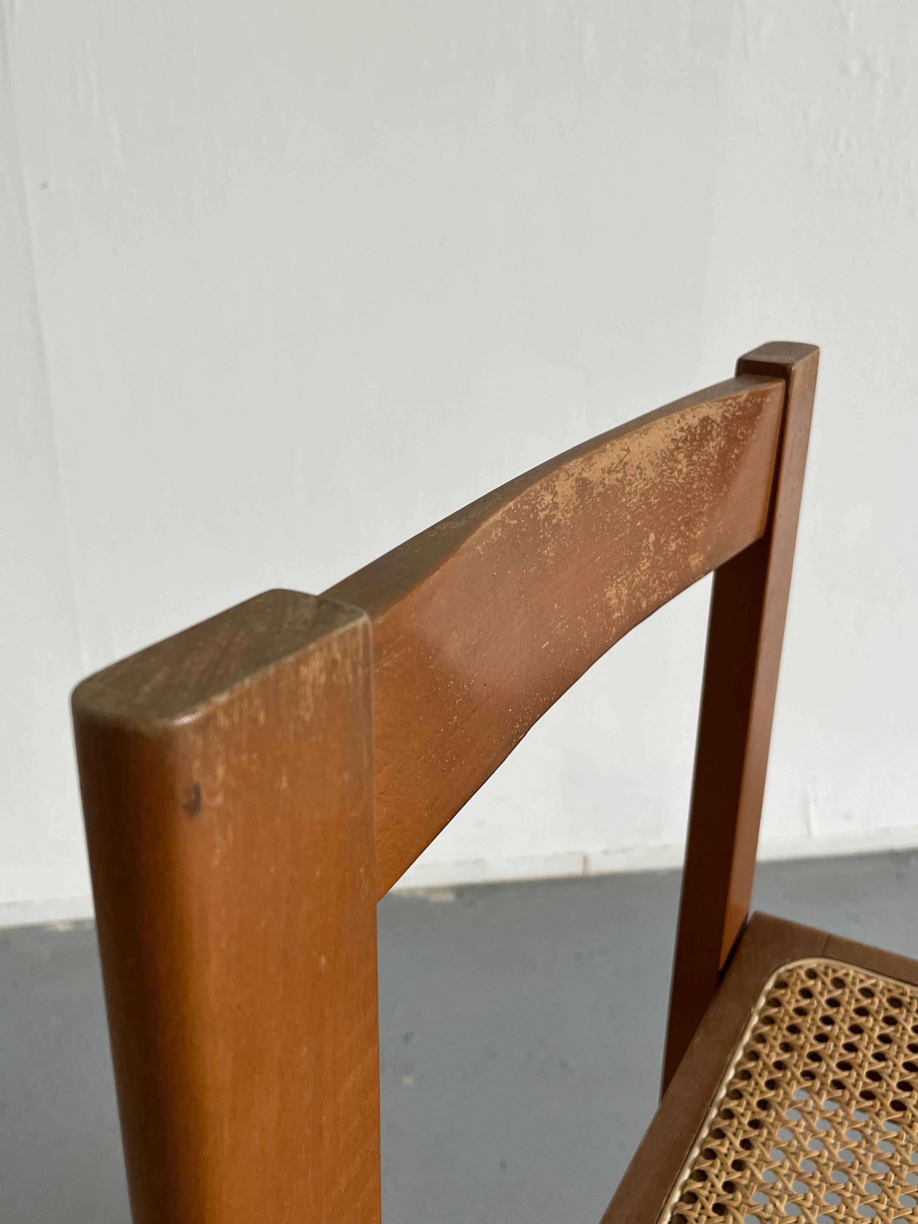 Ensemble de 4 chaises de salle à manger constructivistes vintage en bois, années 1960 en vente 6