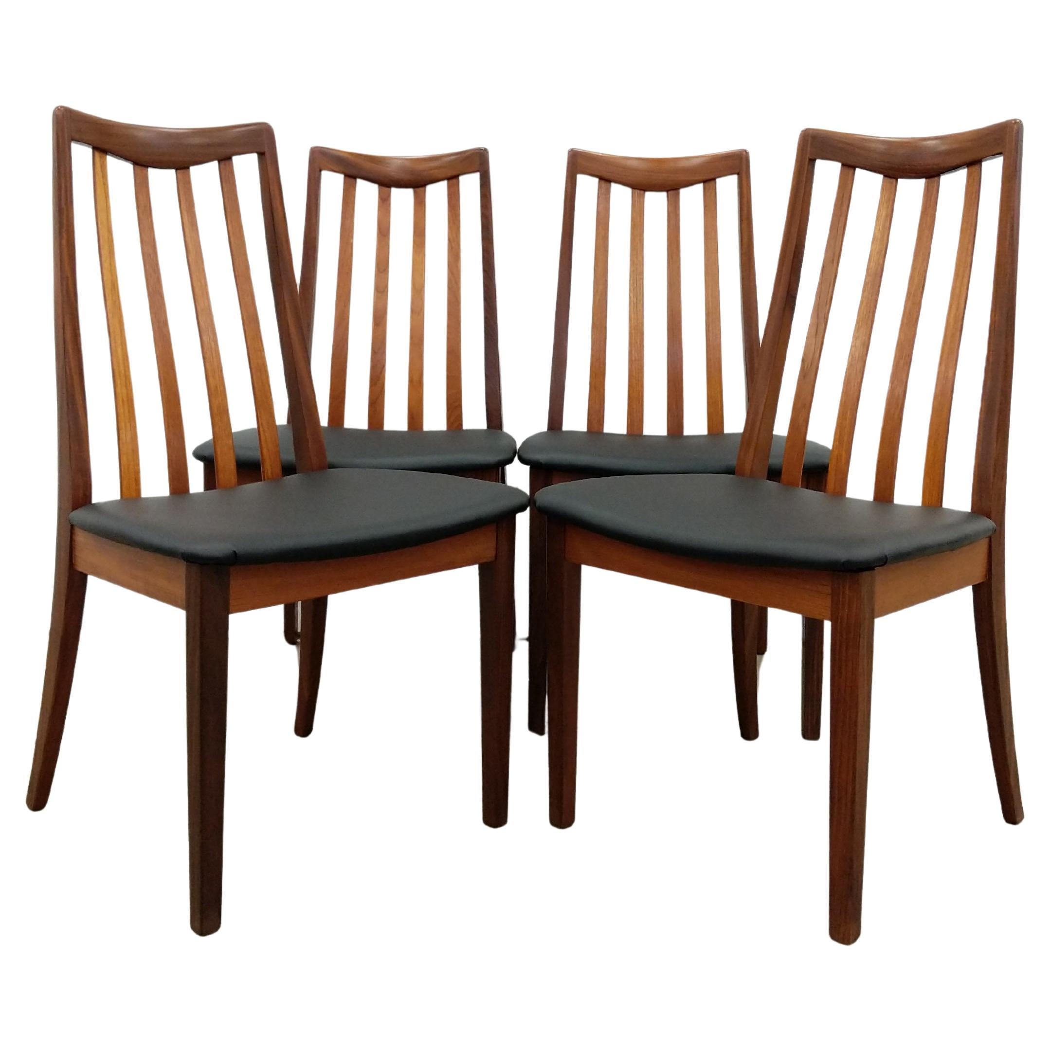 Set di 4 sedie da pranzo vintage del Mid Century Modern di G-Plan