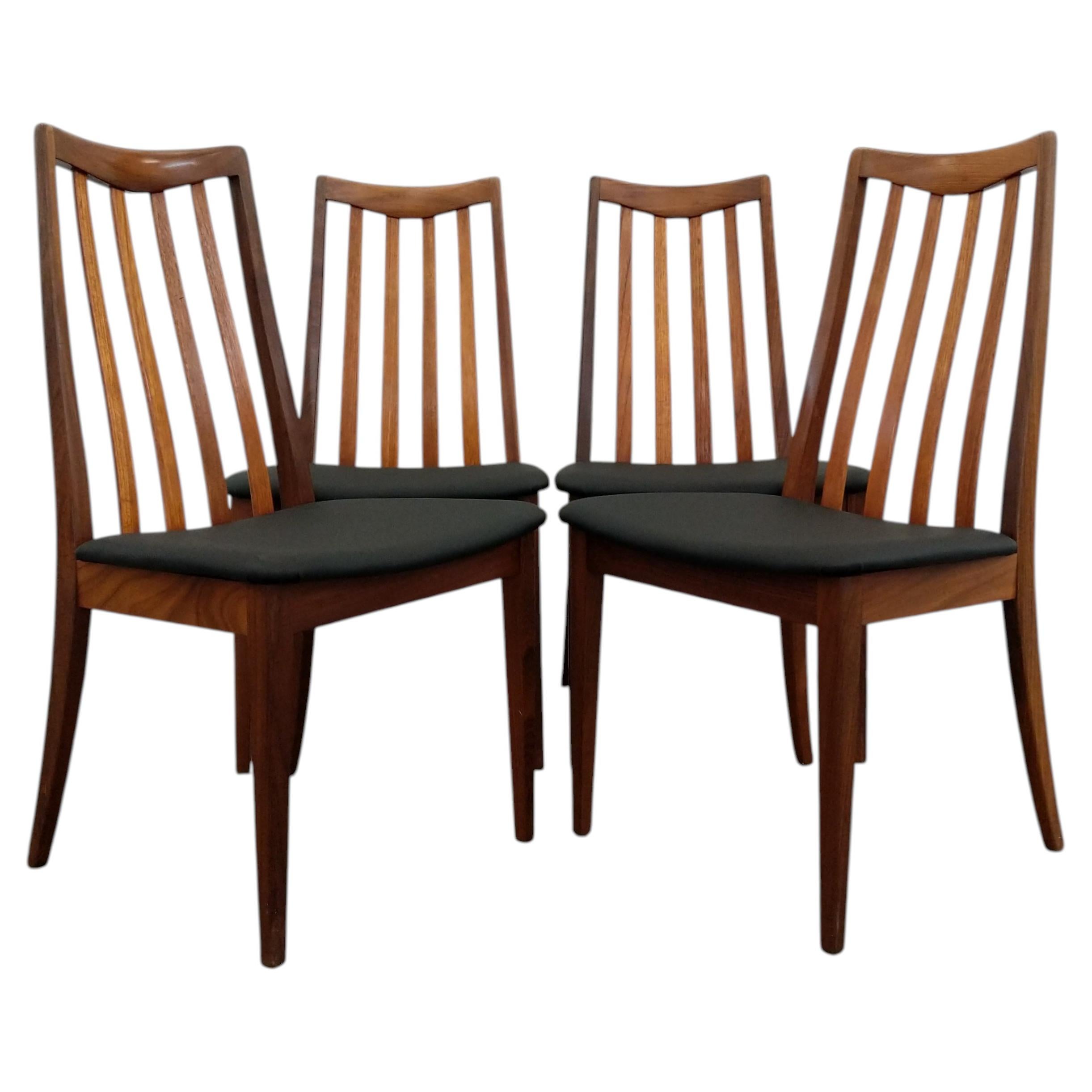 Set of 4 Vintage Mid Century Modern Dining Chairs by G Plan