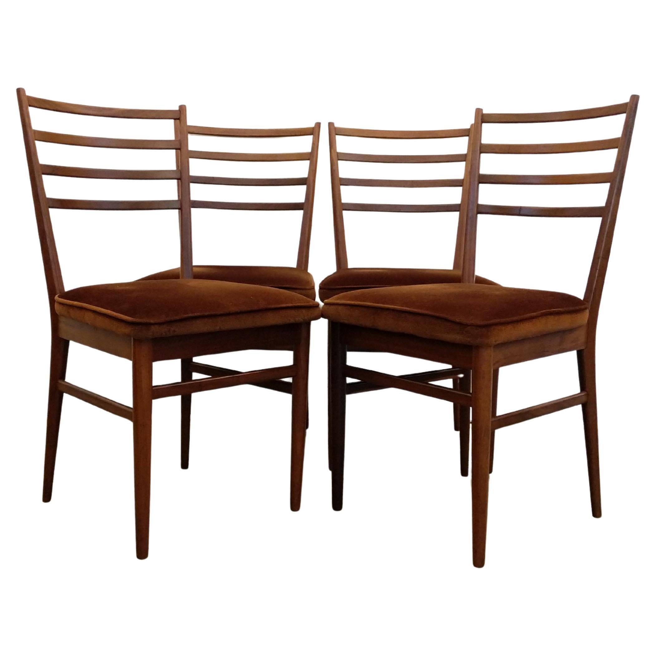 Set di 4 sedie da pranzo vintage del Mid Century Modern di Meredew