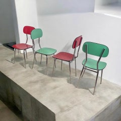 Set of 4 Vintage Mid-Century Modern Formica Chairs from Italy - 1950s/1960s
