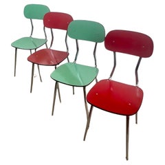 Set of 4 Vintage Mid-Century Modern Formica Chairs from Italy - 1950s/1960s