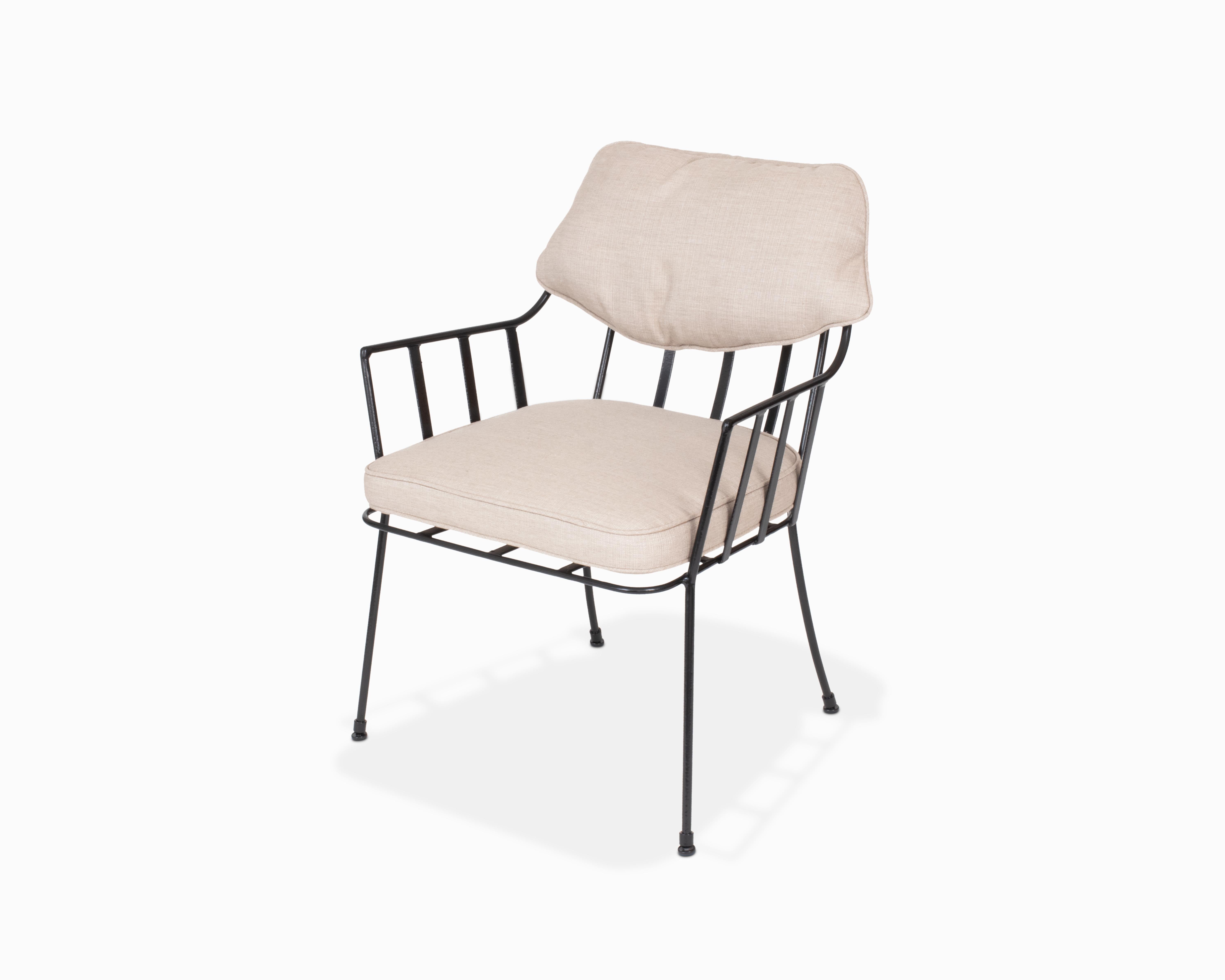 Mid-Century Modern Set of 4 Vintage MID CENTURY Patio Chairs by Paul Laszlo / Pacific Iron For Sale
