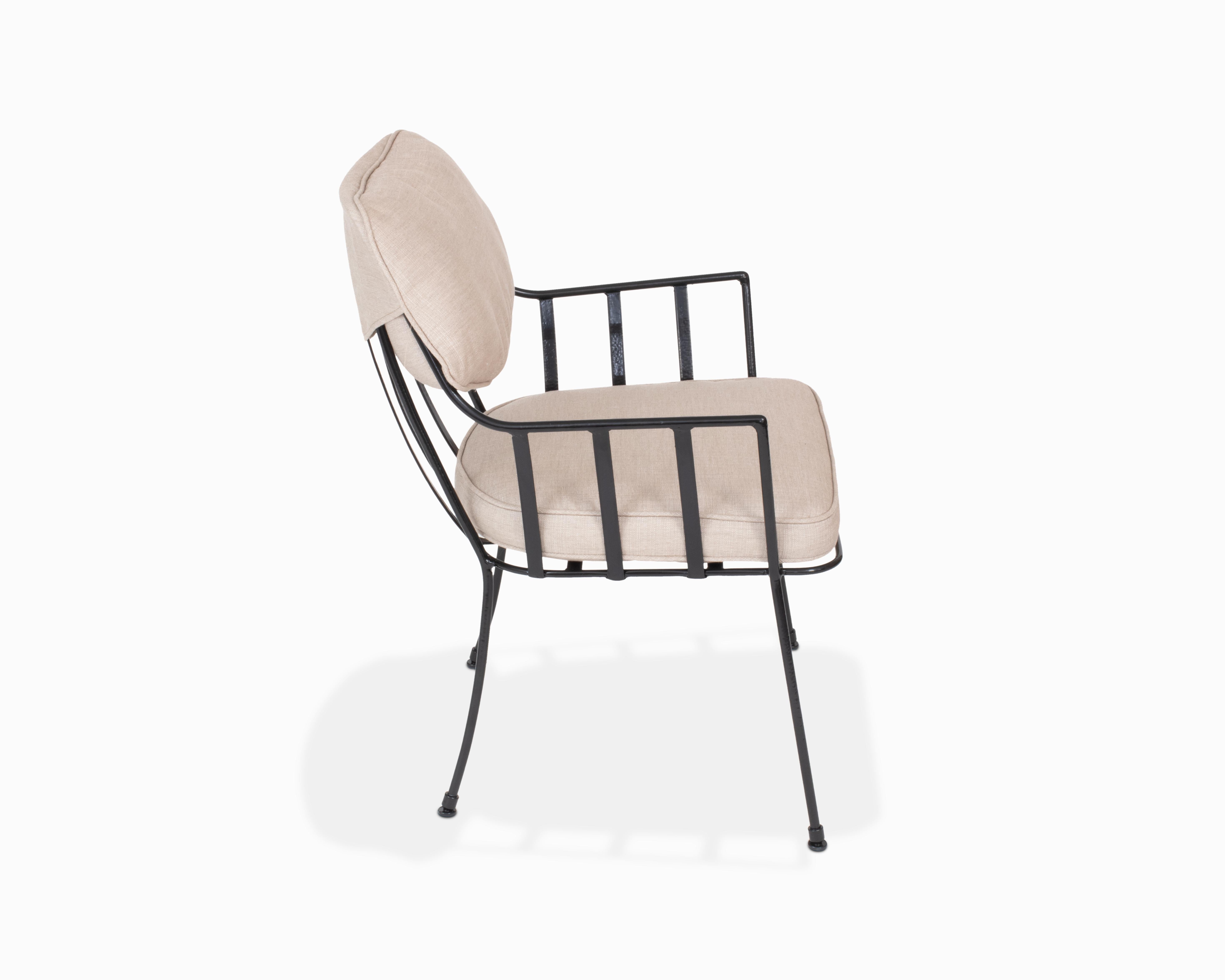 Set of 4 Vintage MID CENTURY Patio Chairs by Paul Laszlo / Pacific Iron For Sale 2